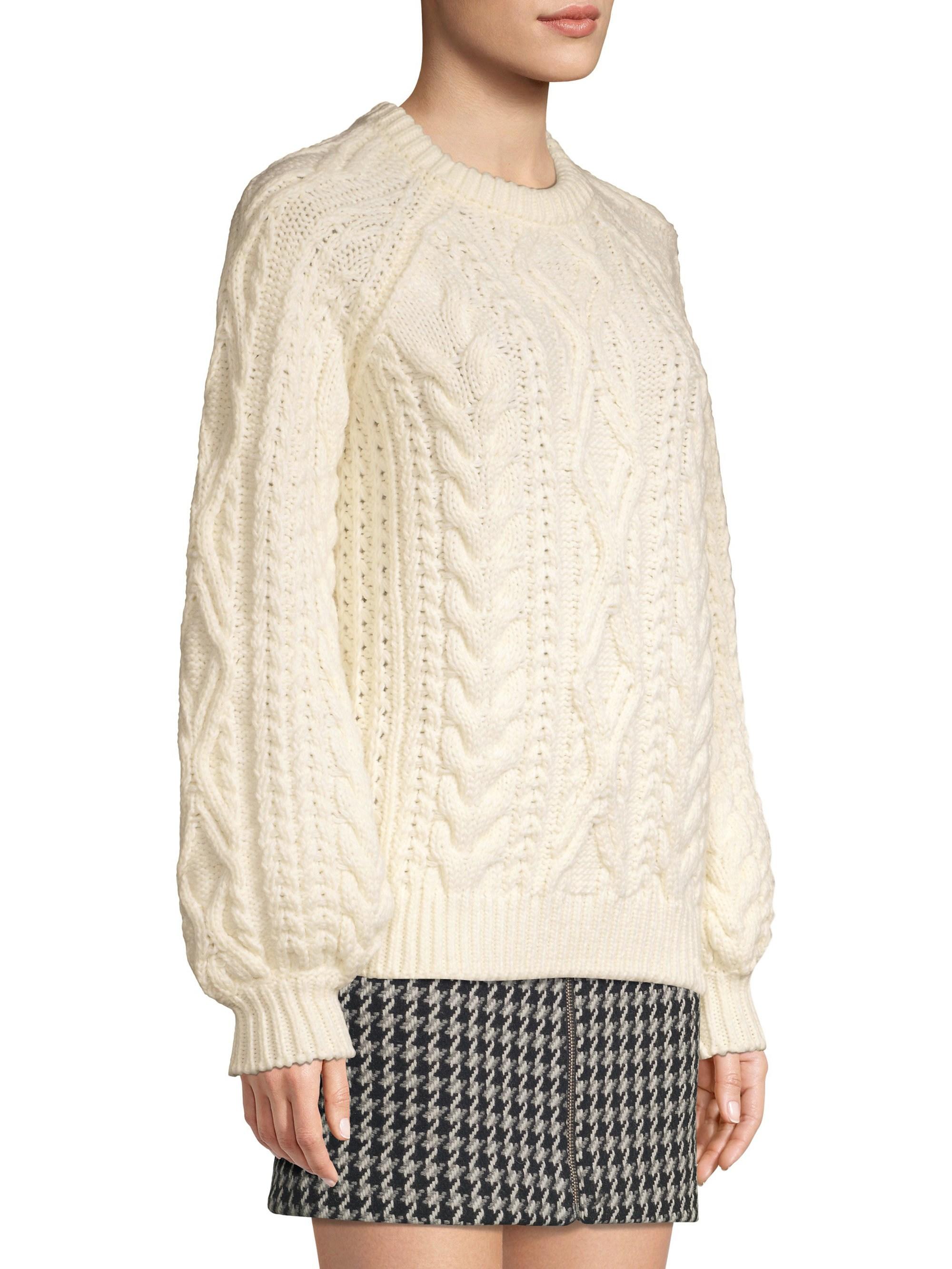 maje cable knit sweater