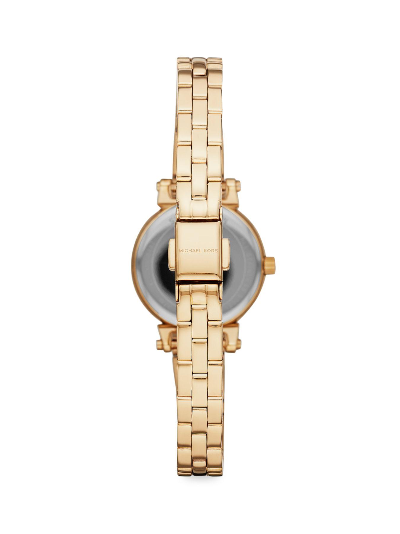 kapital Tog pinion Michael Kors Petite Sofie Goldtone Stainless Steel Pavé Evil Eye Bracelet  Watch in Metallic | Lyst