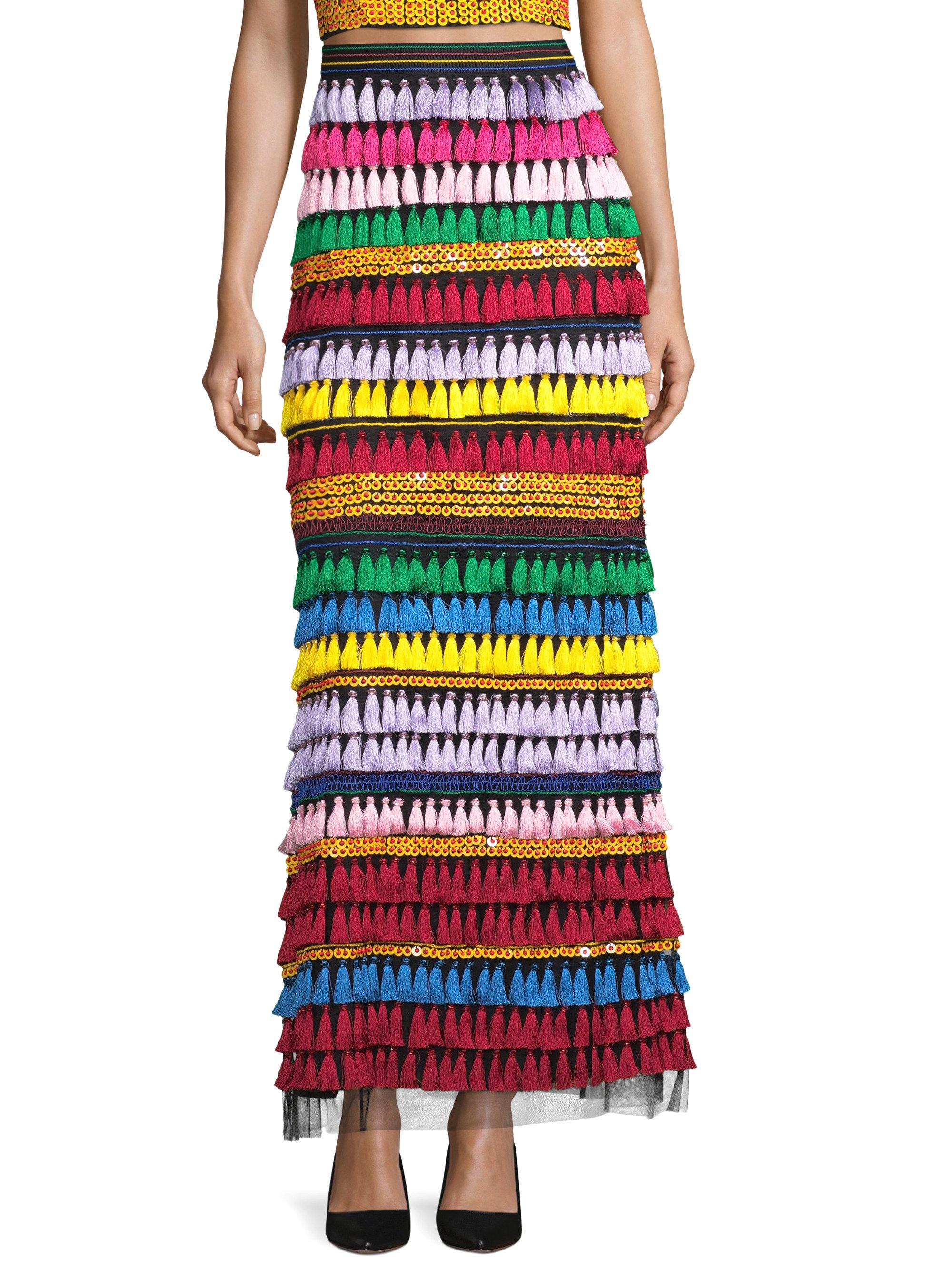 rainbow skirt maxi