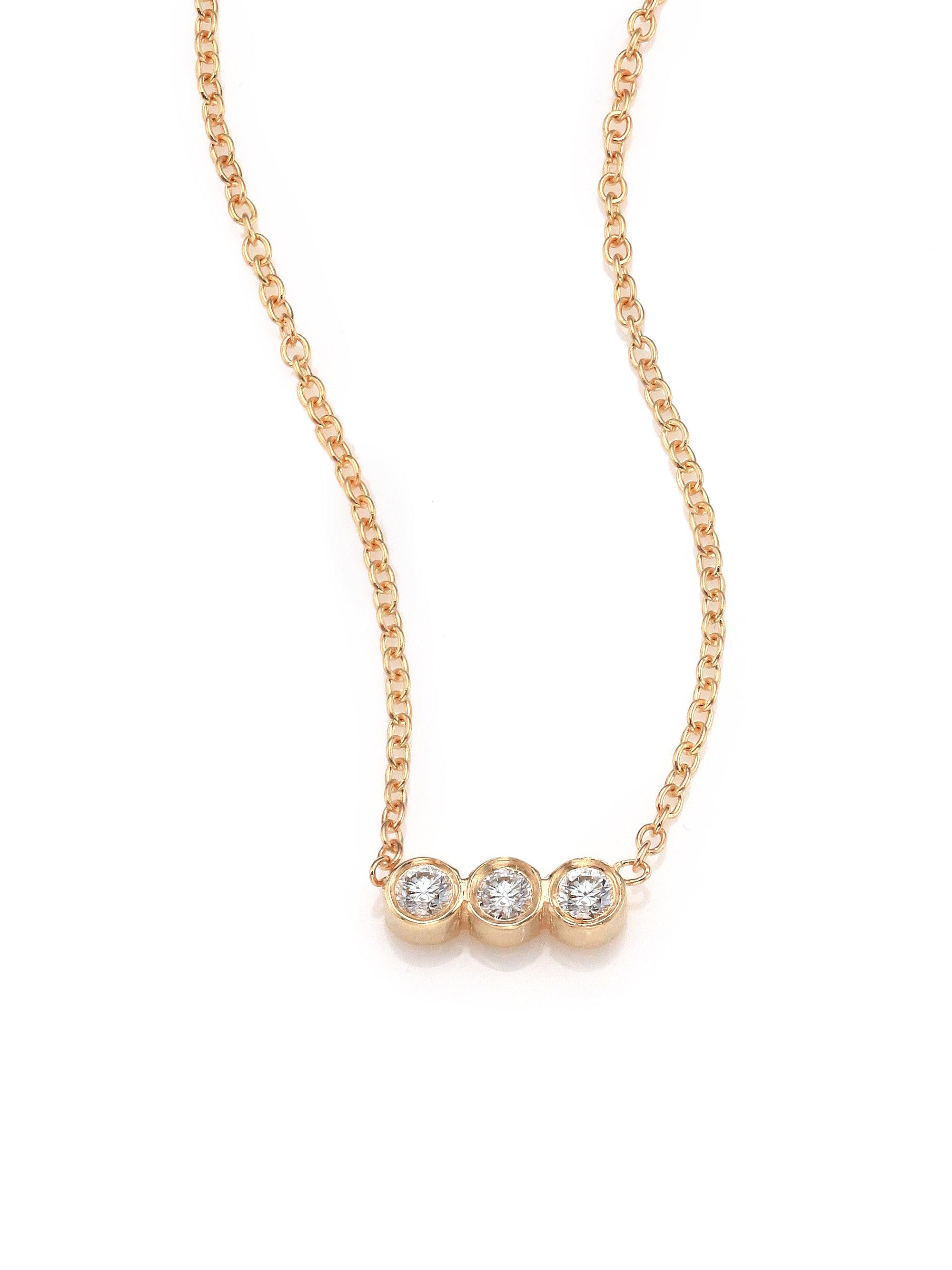 Zoe Chicco Diamond & 14k Yellow Gold Pendant Necklace in Metallic - Lyst