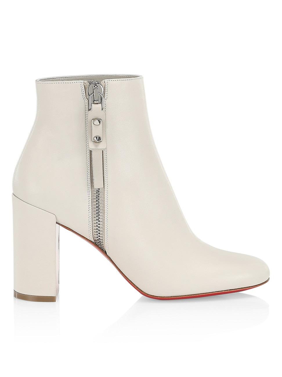 Christian Louboutin Ziptotal Booties in White