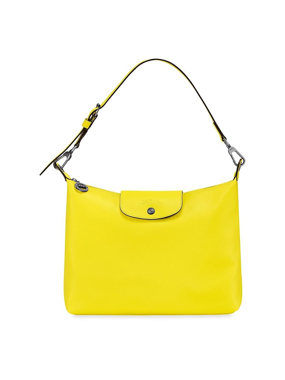 Longchamp Le Pliage Xtra Leather Hobo Bag in Yellow | Lyst