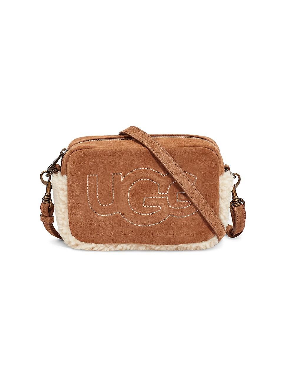 UGG Janey Ii Suede & Shearling Crossbody Bag in Brown Lyst