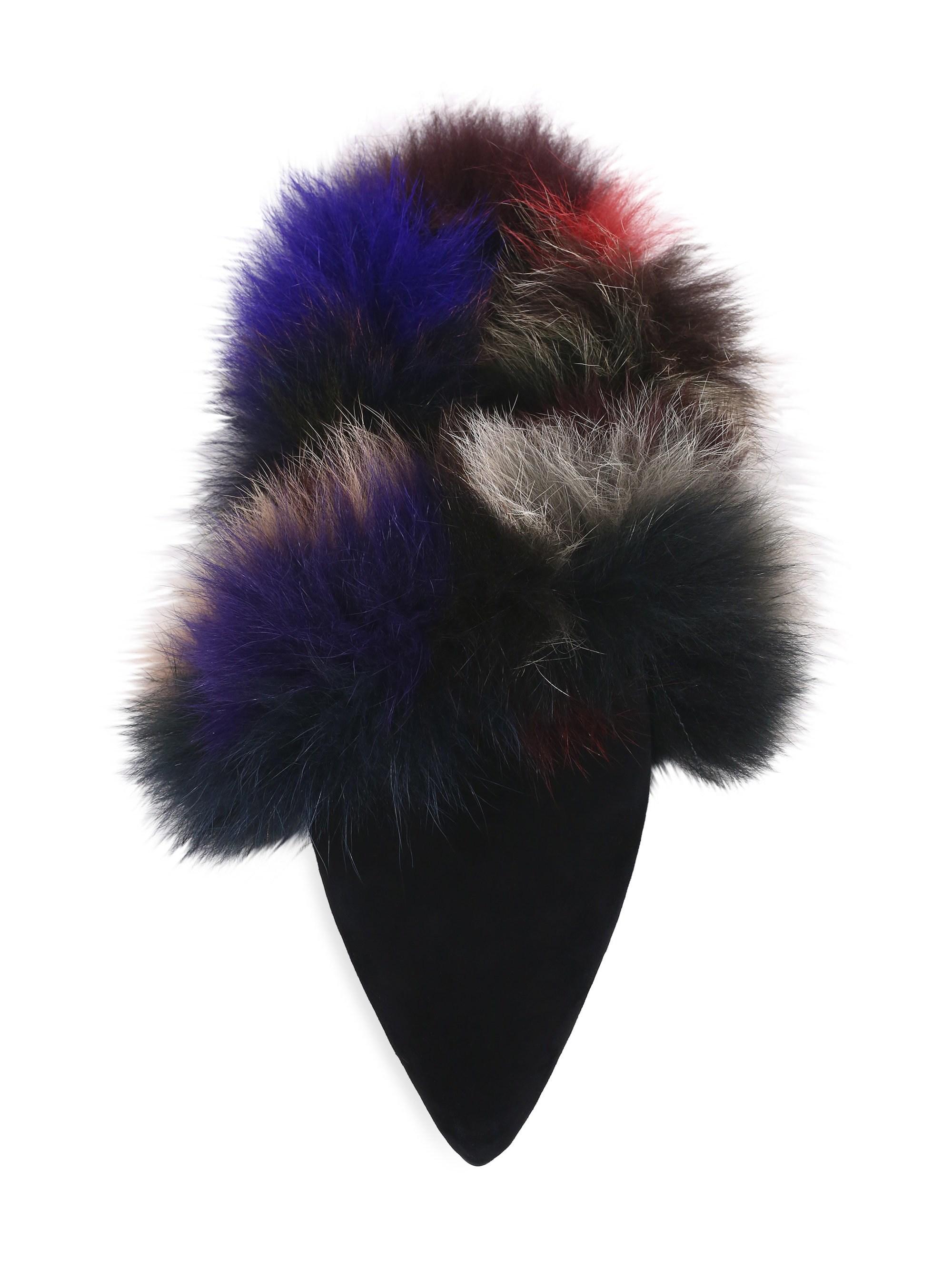 rebecca minkoff fur mules