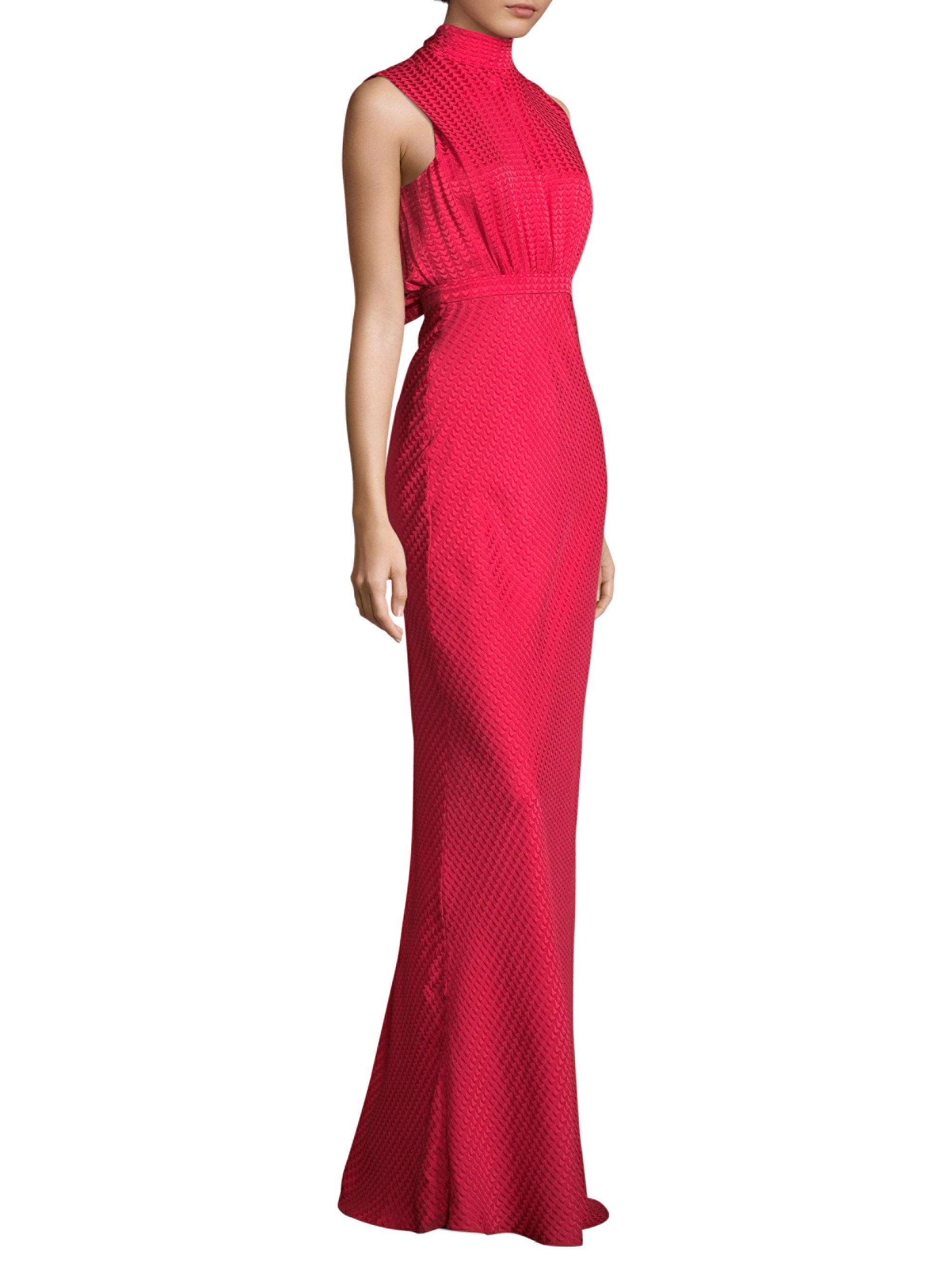 High Neck Silk Dresses