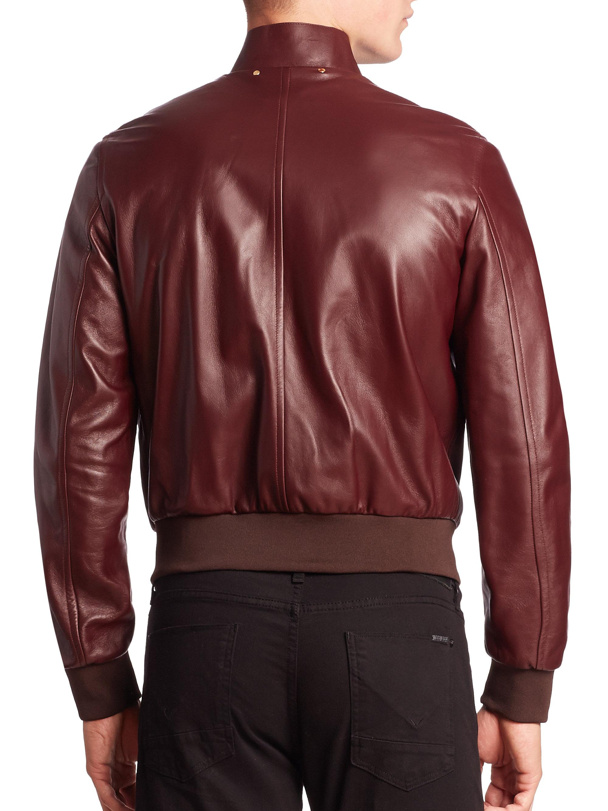 Paul Smith Lamb Leather Jacket for Men - Lyst