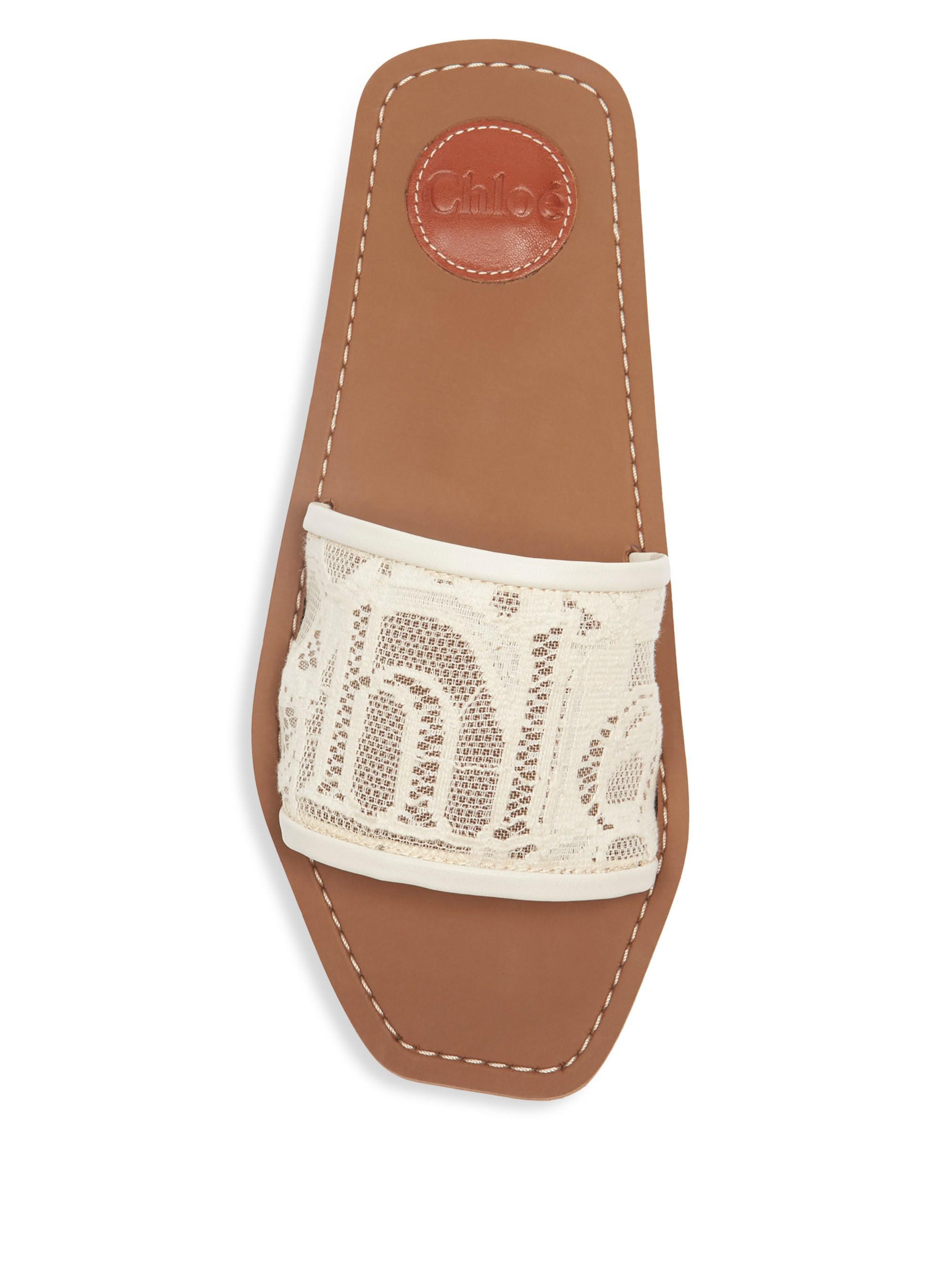 chloe lace slides