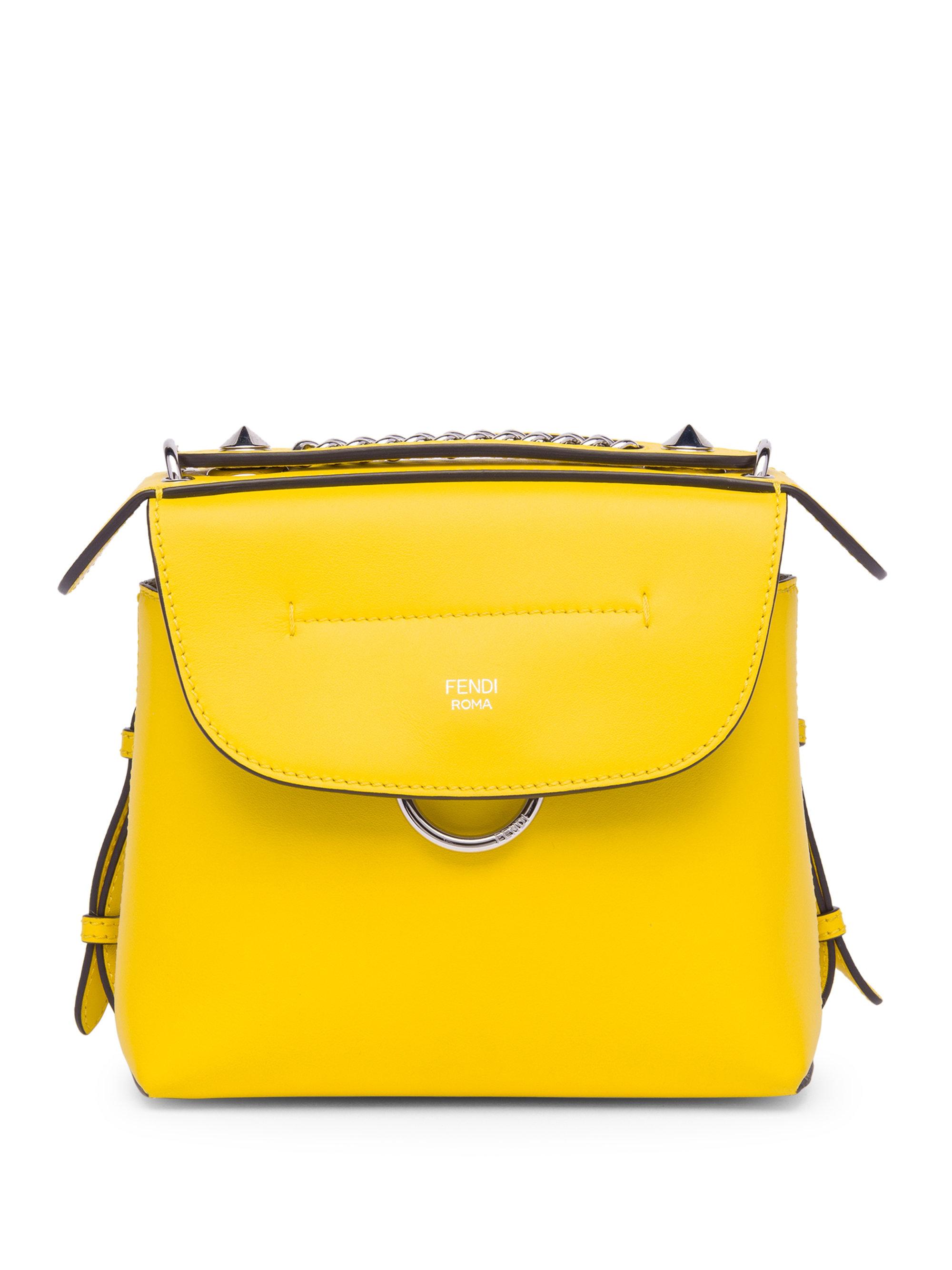 Lyst Fendi Back To School Leather Mini Backpack in Yellow