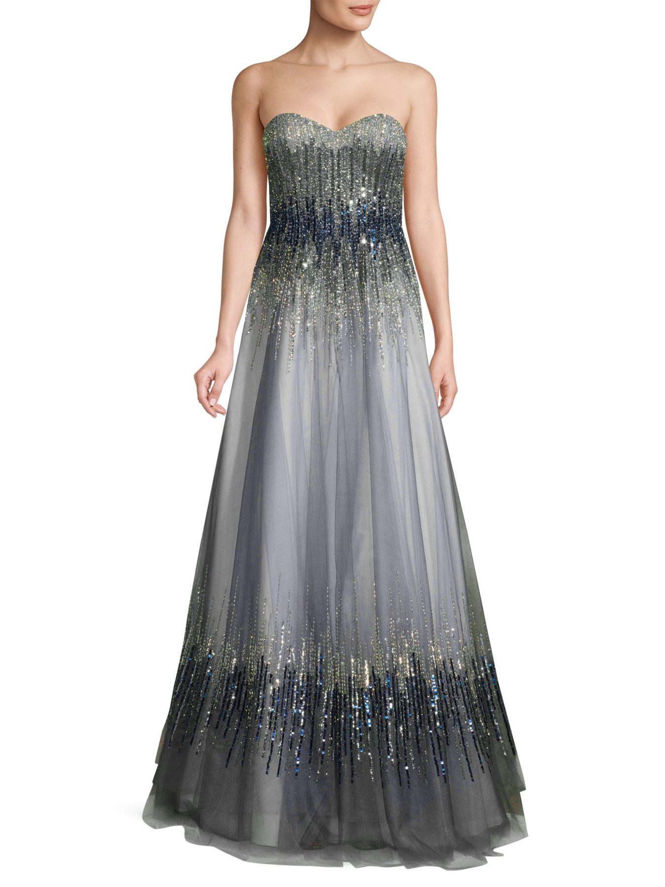basix strapless tulle ball gown