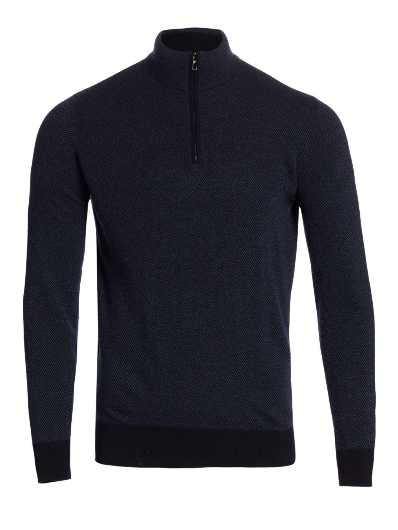 Loro Piana Roadster Cashmere Half Zip Sweater in Navy (Blue) for Men ...
