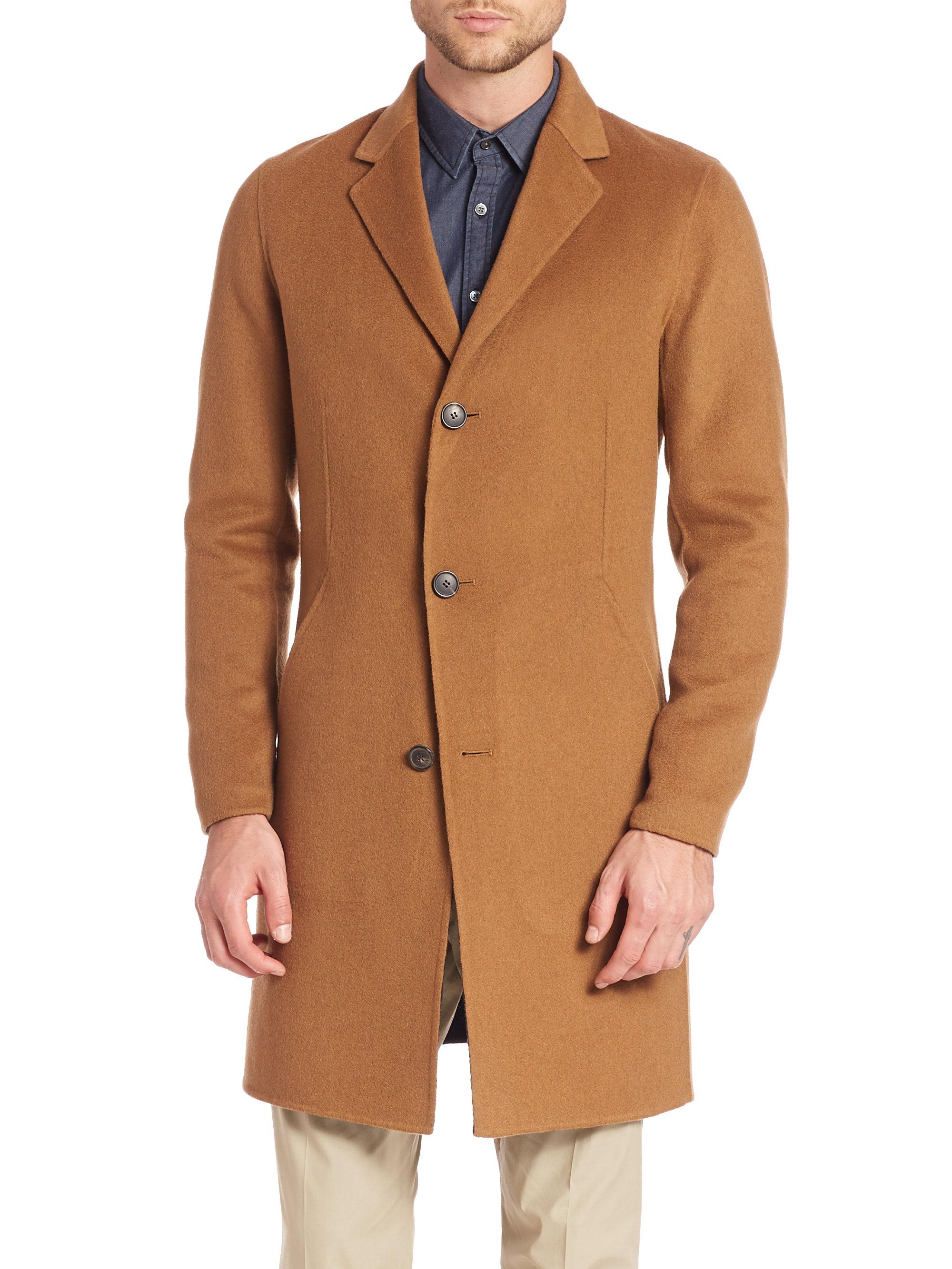 Lyst - Theory Delancey Double-face Cashmere Coat in Brown for Men