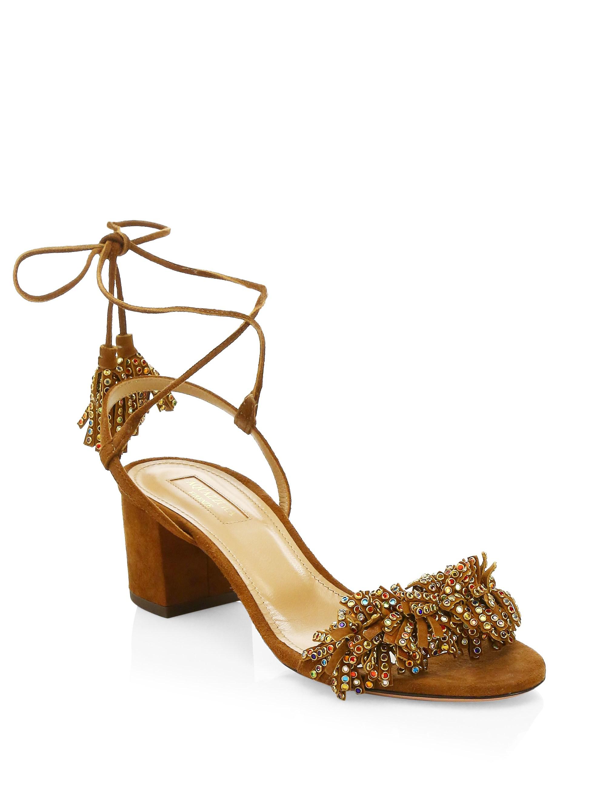 crystal block heel