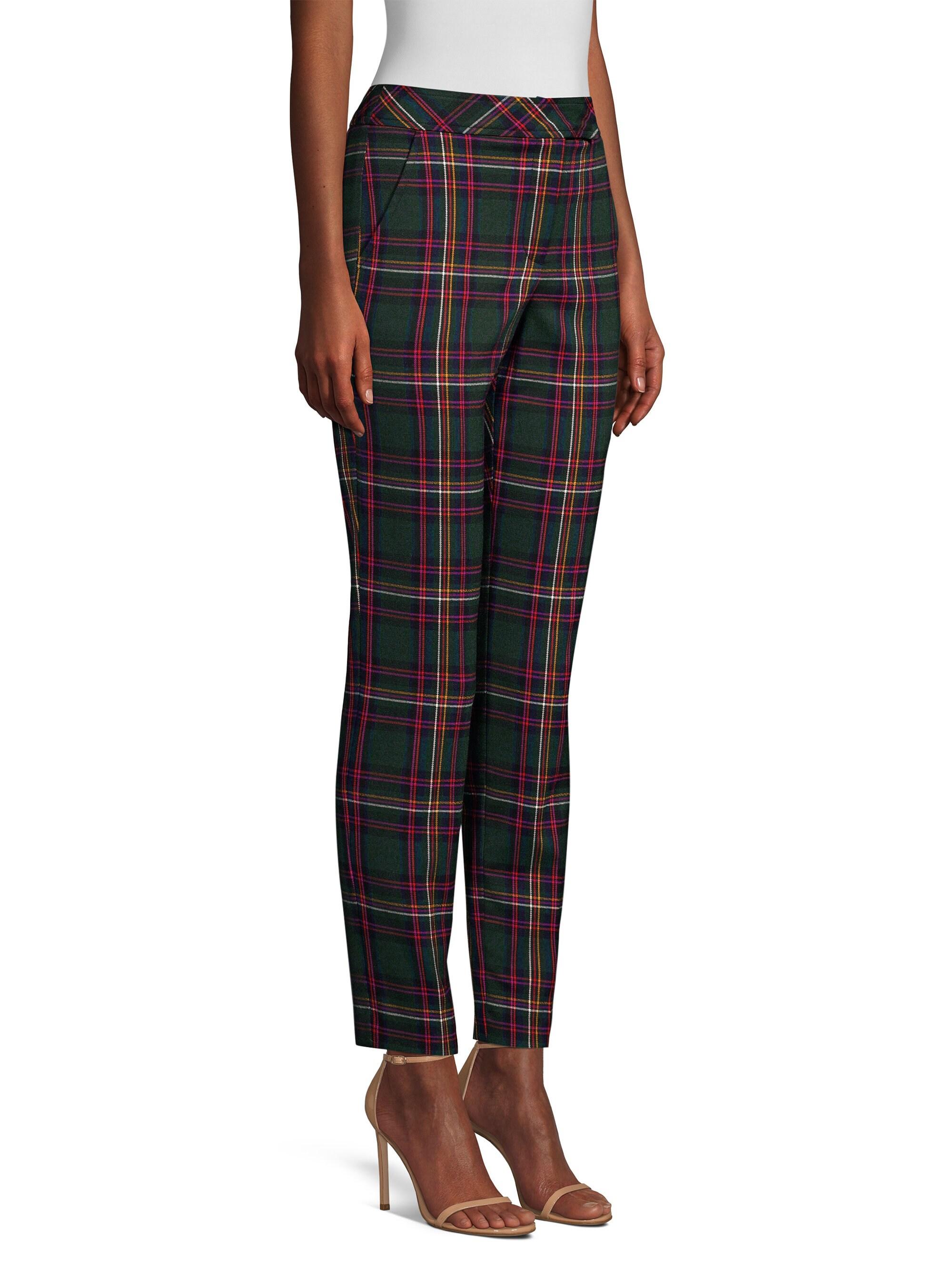 trina turk plaid pants