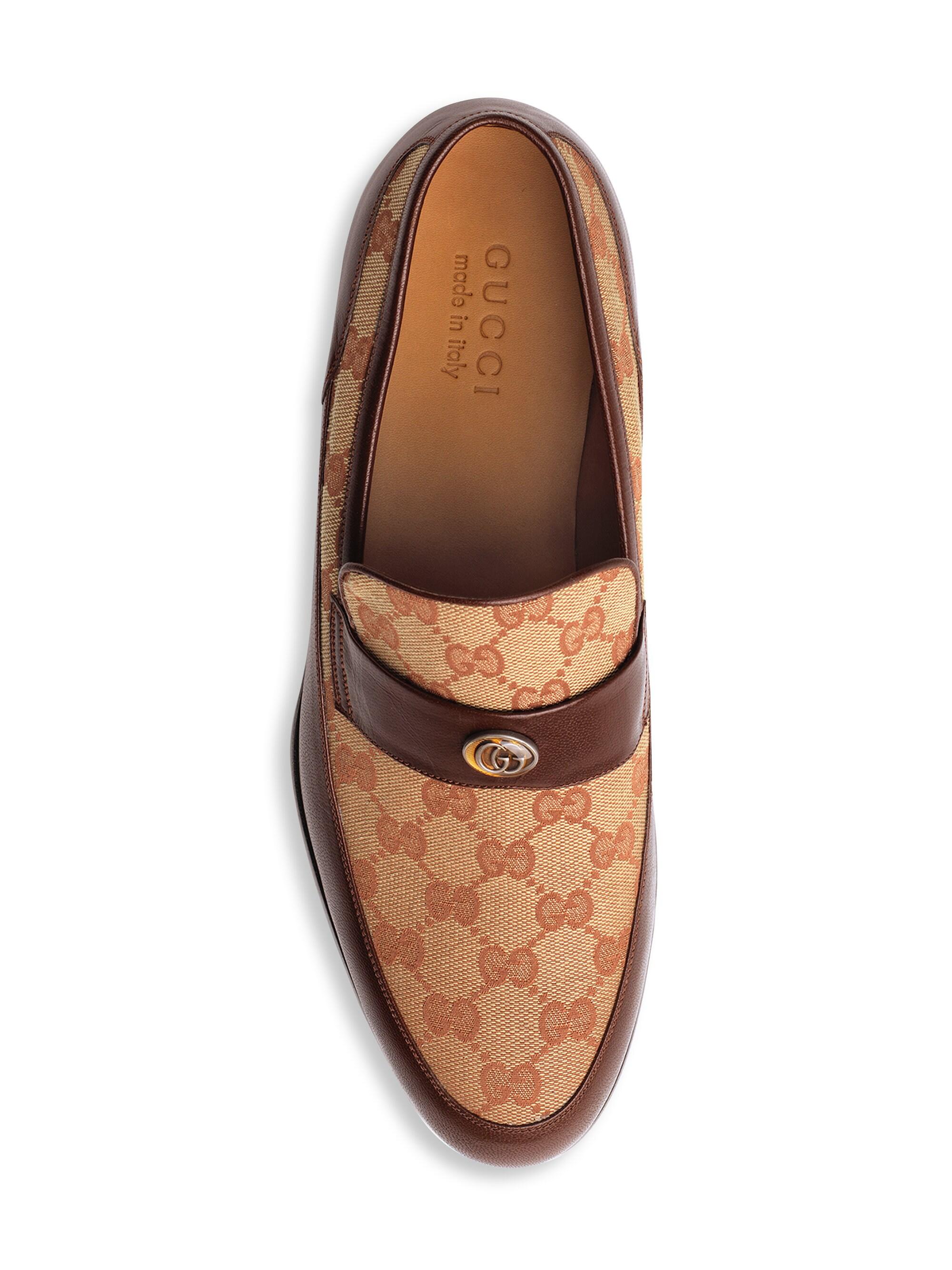 Gucci Original GG Loafers With Team Motif in Brown for Men | Lyst