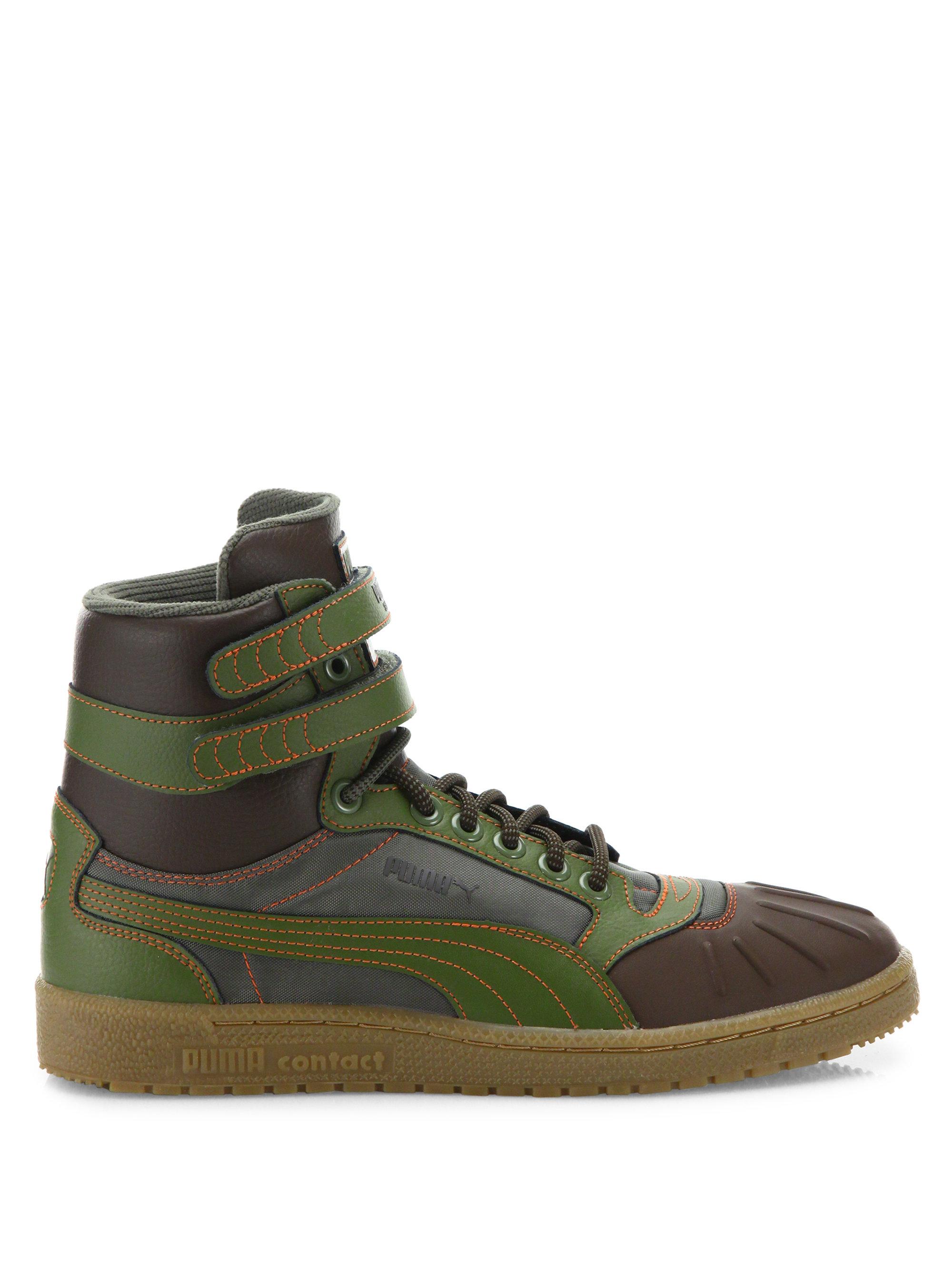 PUMA Sky Ii Hi Duck Leather Boots in Brown for Men | Lyst