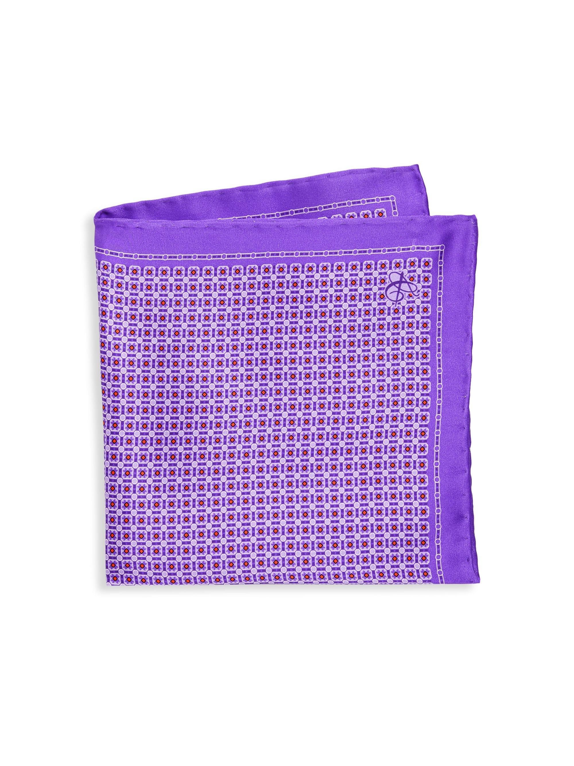 $81 BLOOMINGDALES Mens POCKET SQUARE SOLID DRESS CASUAL PURPLE SUIT HANDKERCHIEF