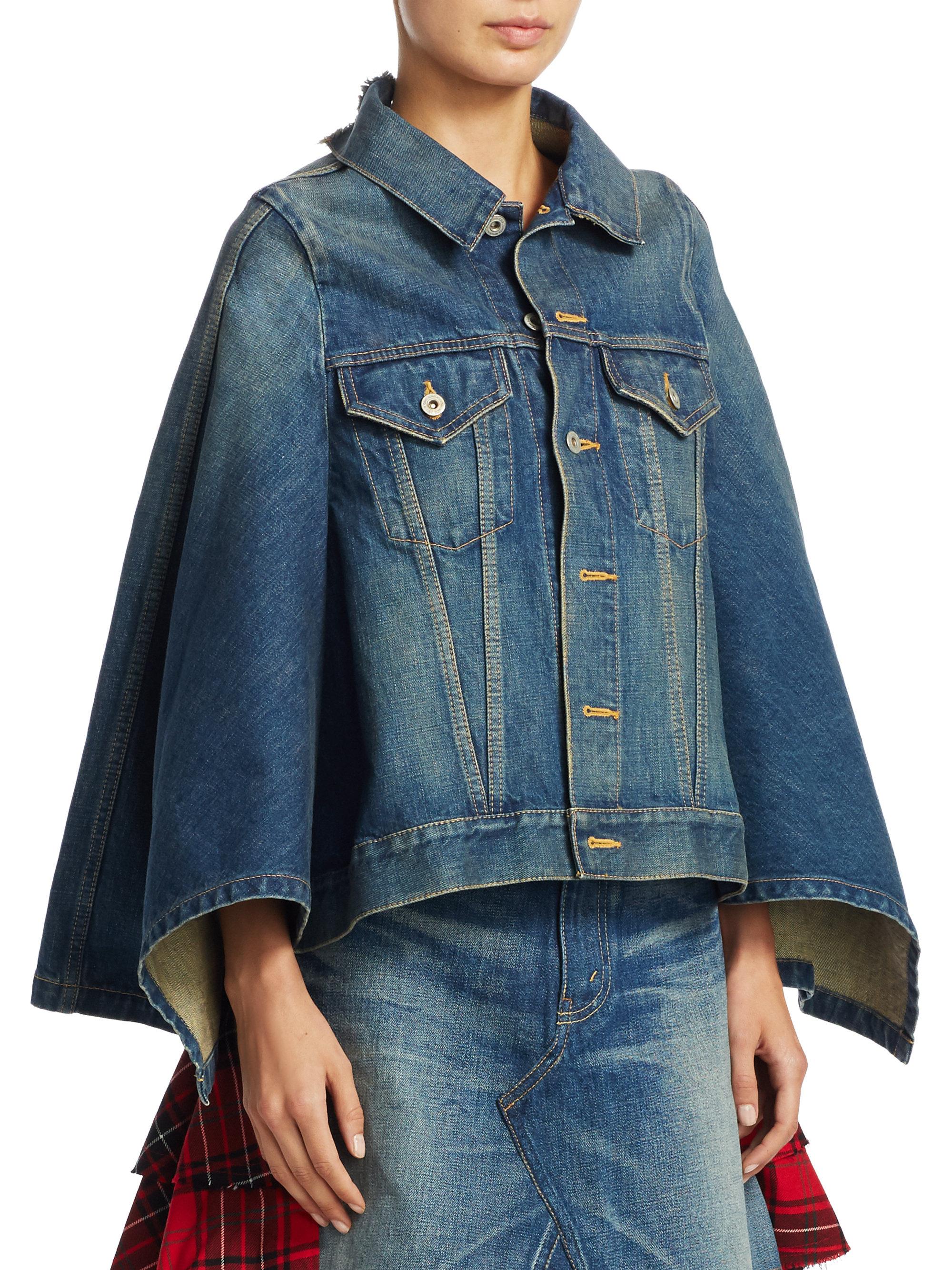 junya watanabe denim cape