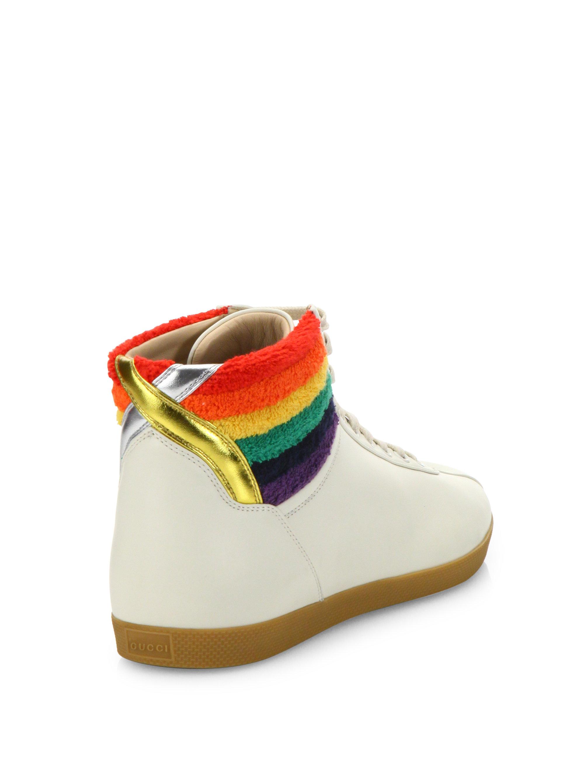 gucci rainbow high tops