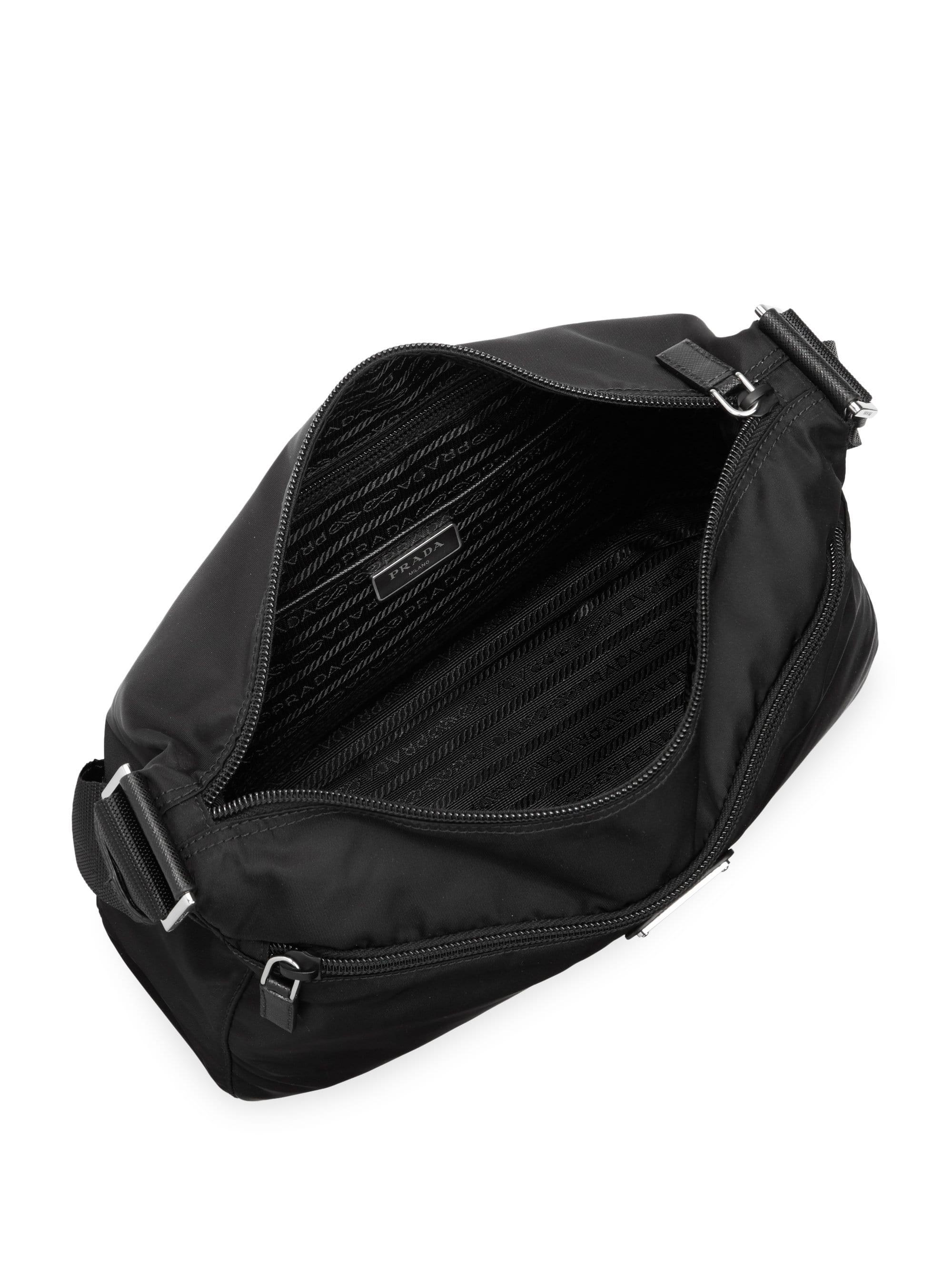 Prada Synthetic Large Nylon Crossbody Bag in Black - Lyst