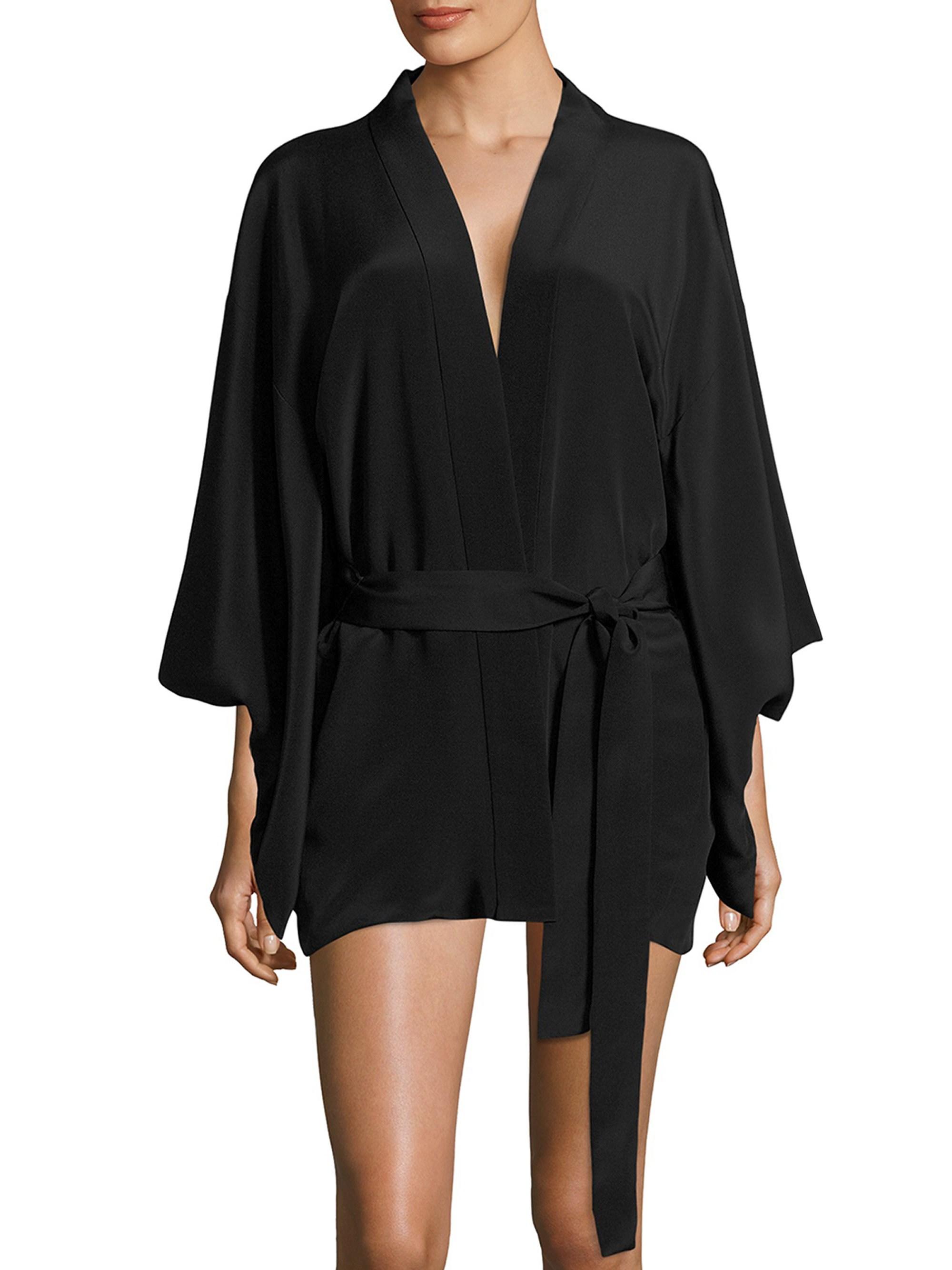 Fleur du Mal Haori Kimono in Black Lyst