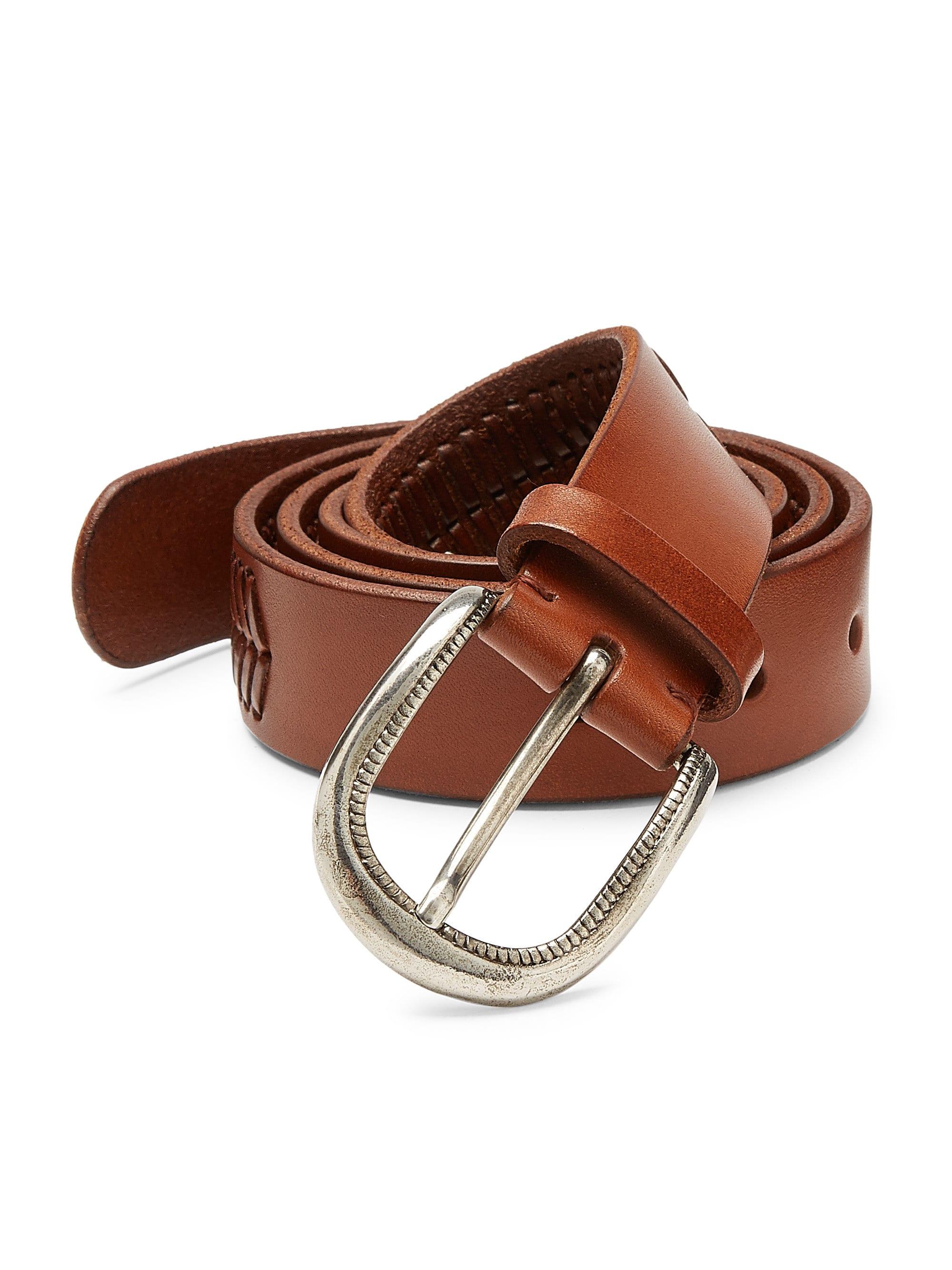 Brunello Cucinelli Leather Belt in Brown for Men Lyst
