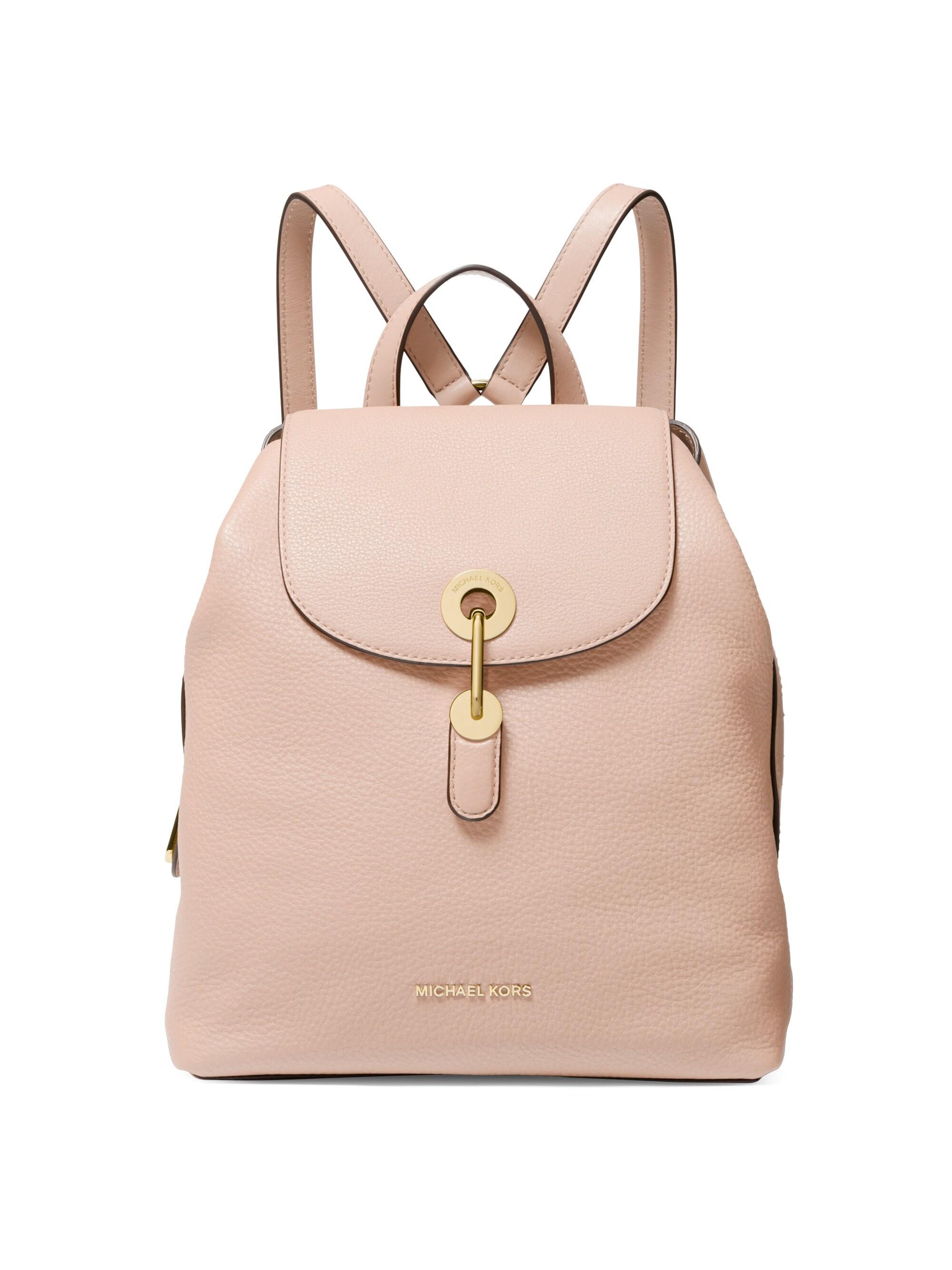 michael kors pink leather backpack