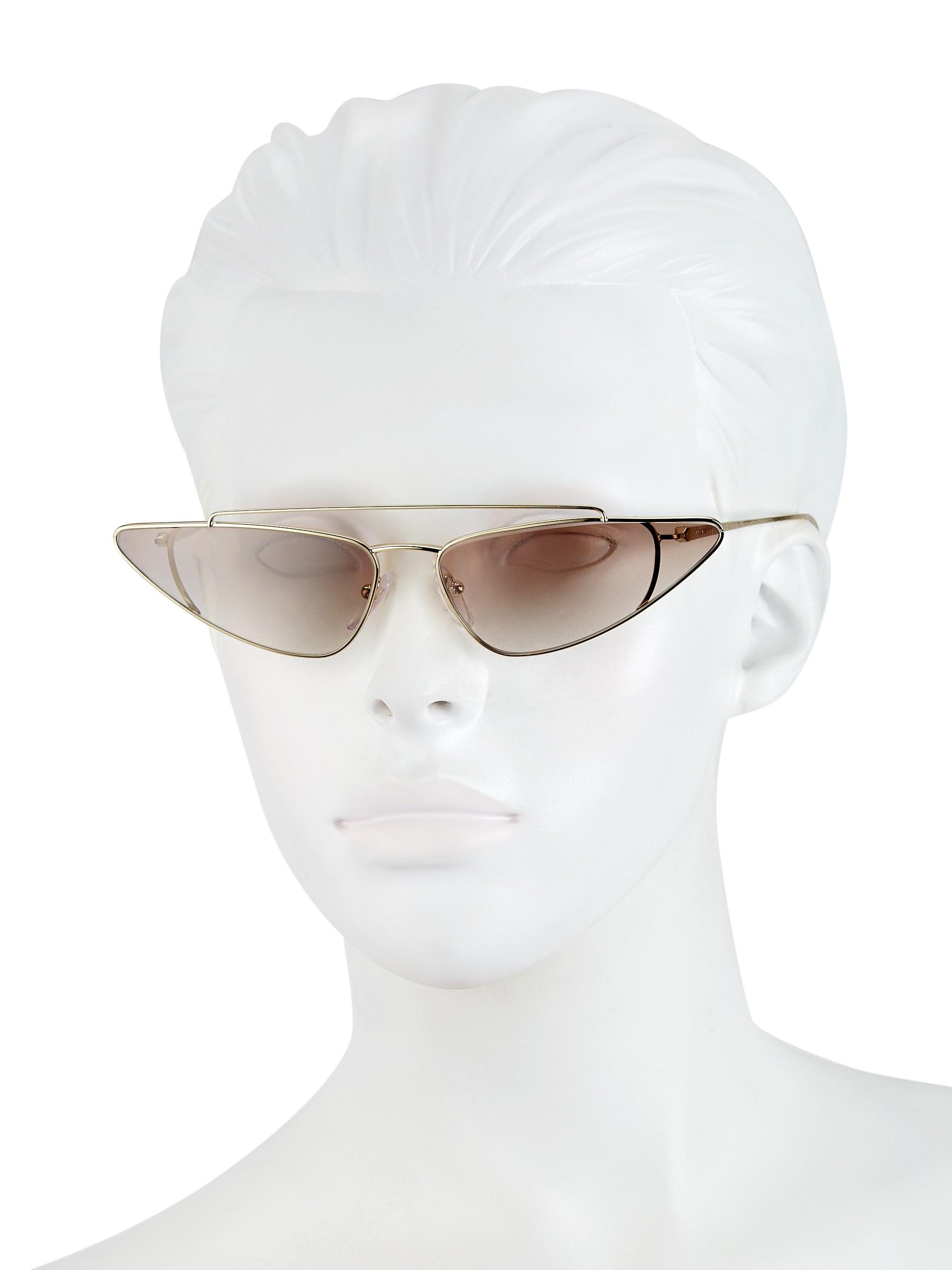 Prada 68mm Cateye Sunglasses in Silver (Metallic) - Lyst