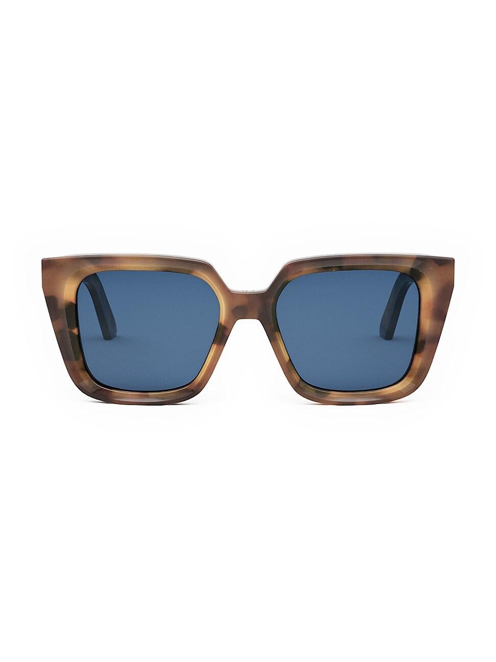 Dior Midnight S1i 53mm Geometric Sunglasses in Blue Lyst
