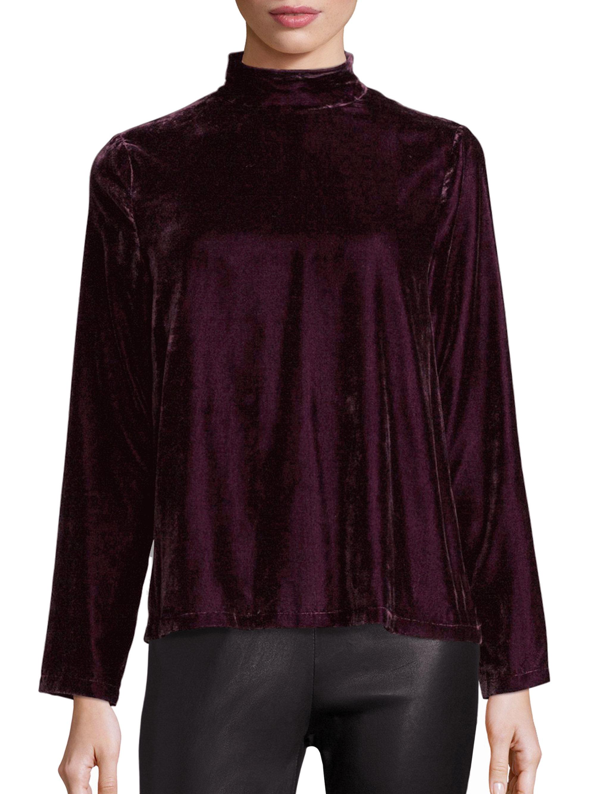 velvet turtleneck top