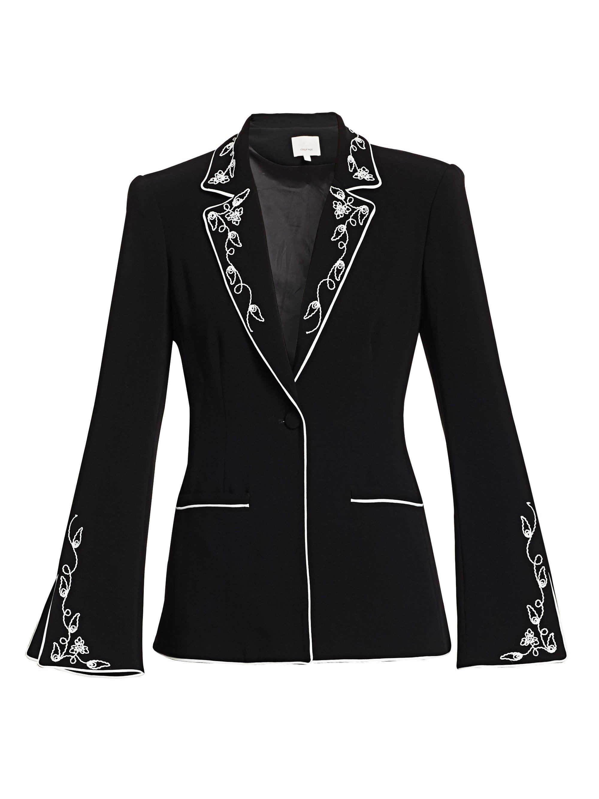 western blazer embroidered