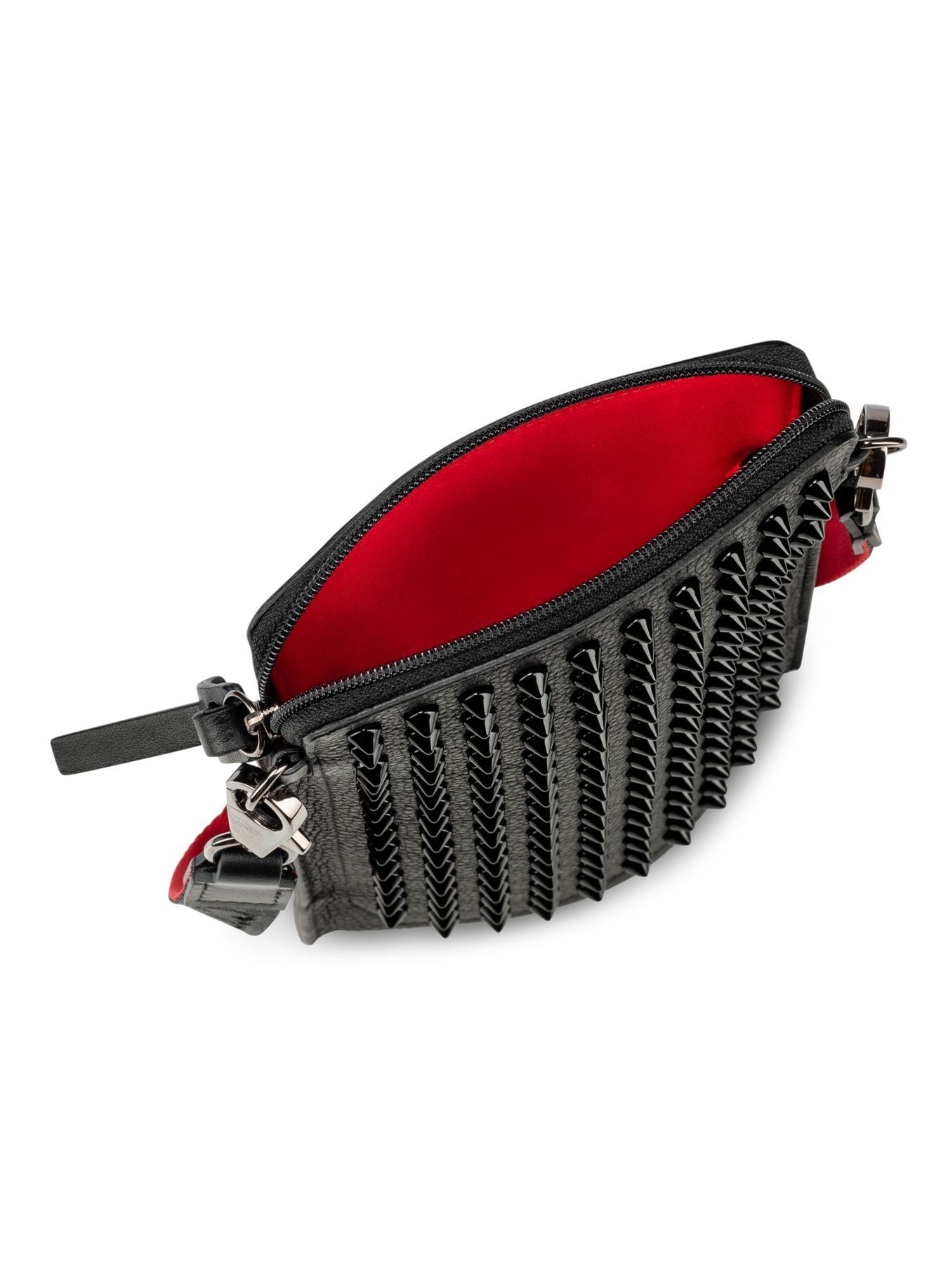 Christian Louboutin Loubilab Spiked Leather Case in Black for Men - Lyst