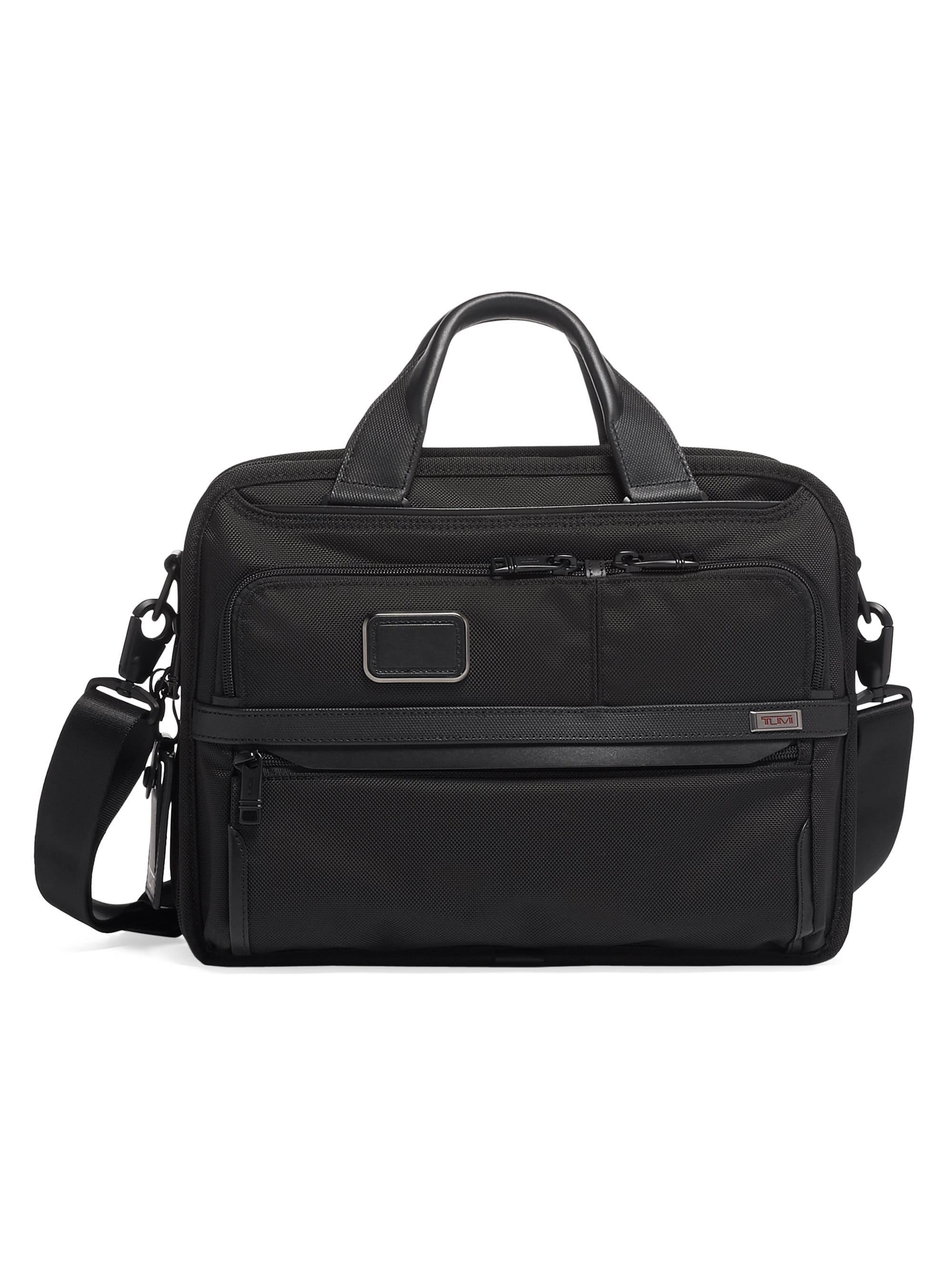 Tumi Alpha Expandable Laptop Briefcase in Black for Men - Lyst