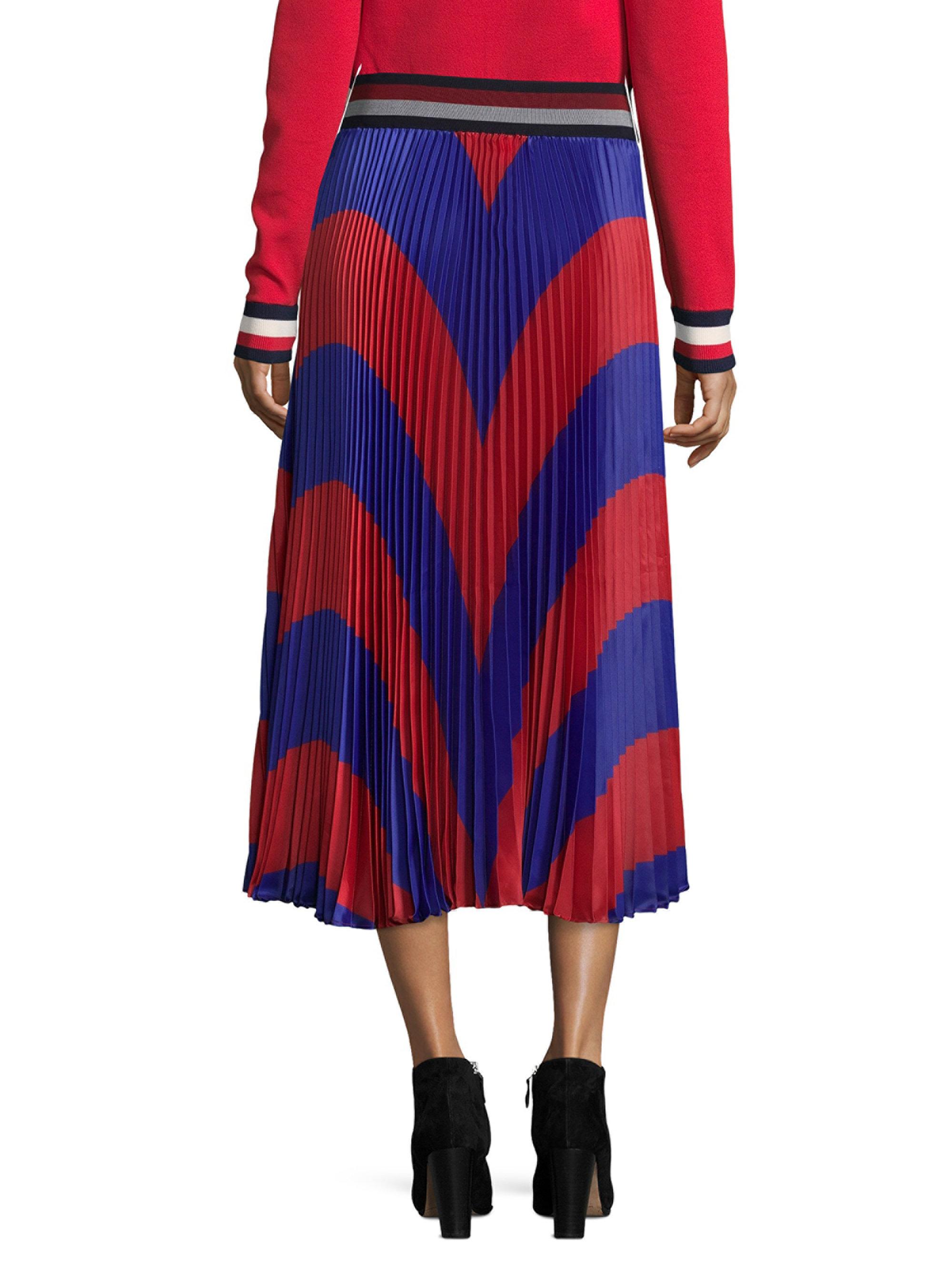 tommy jeans midi pleated skirt