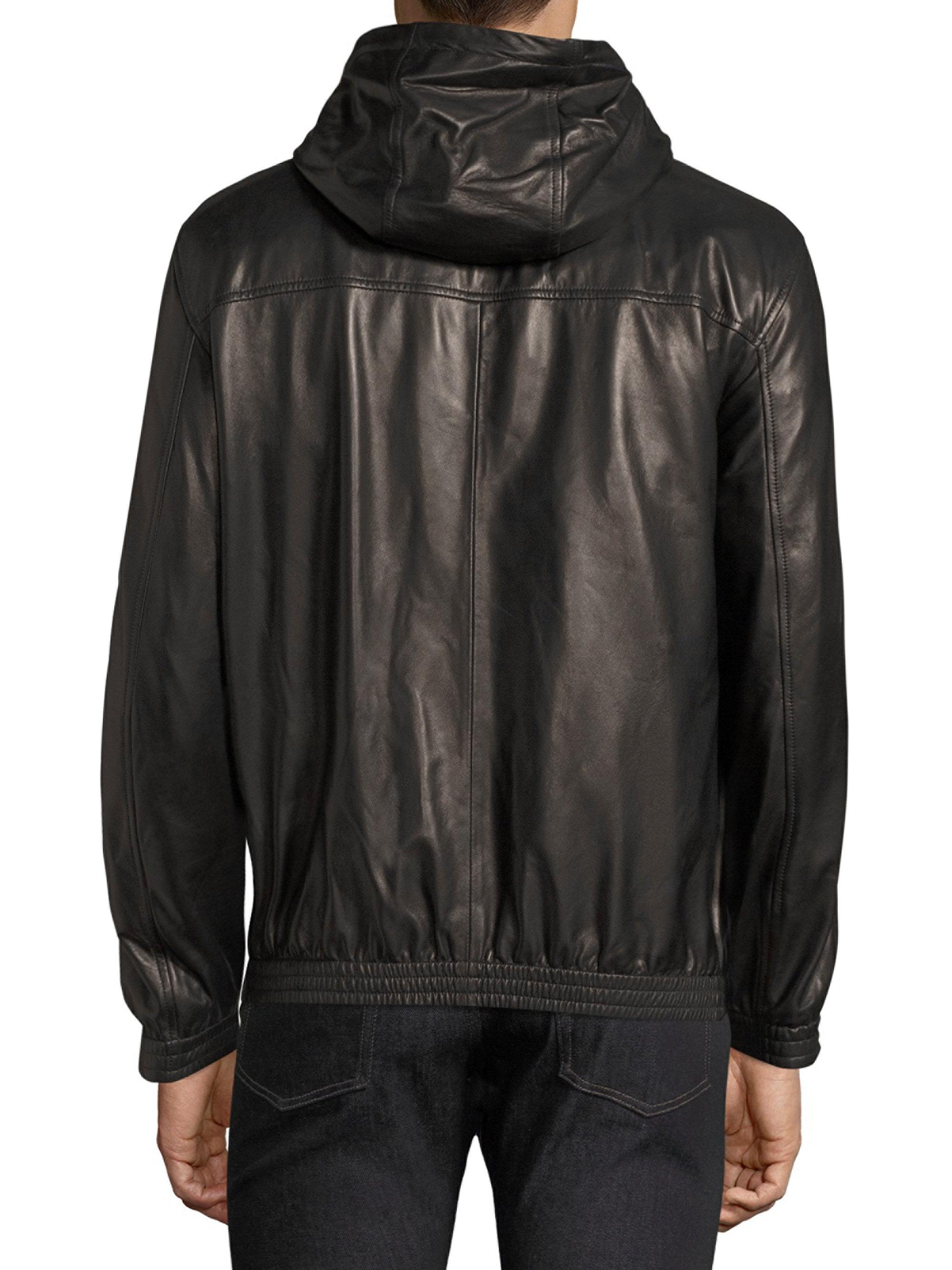 Bally Leather Blouson Jacket in Black for Men - Lyst