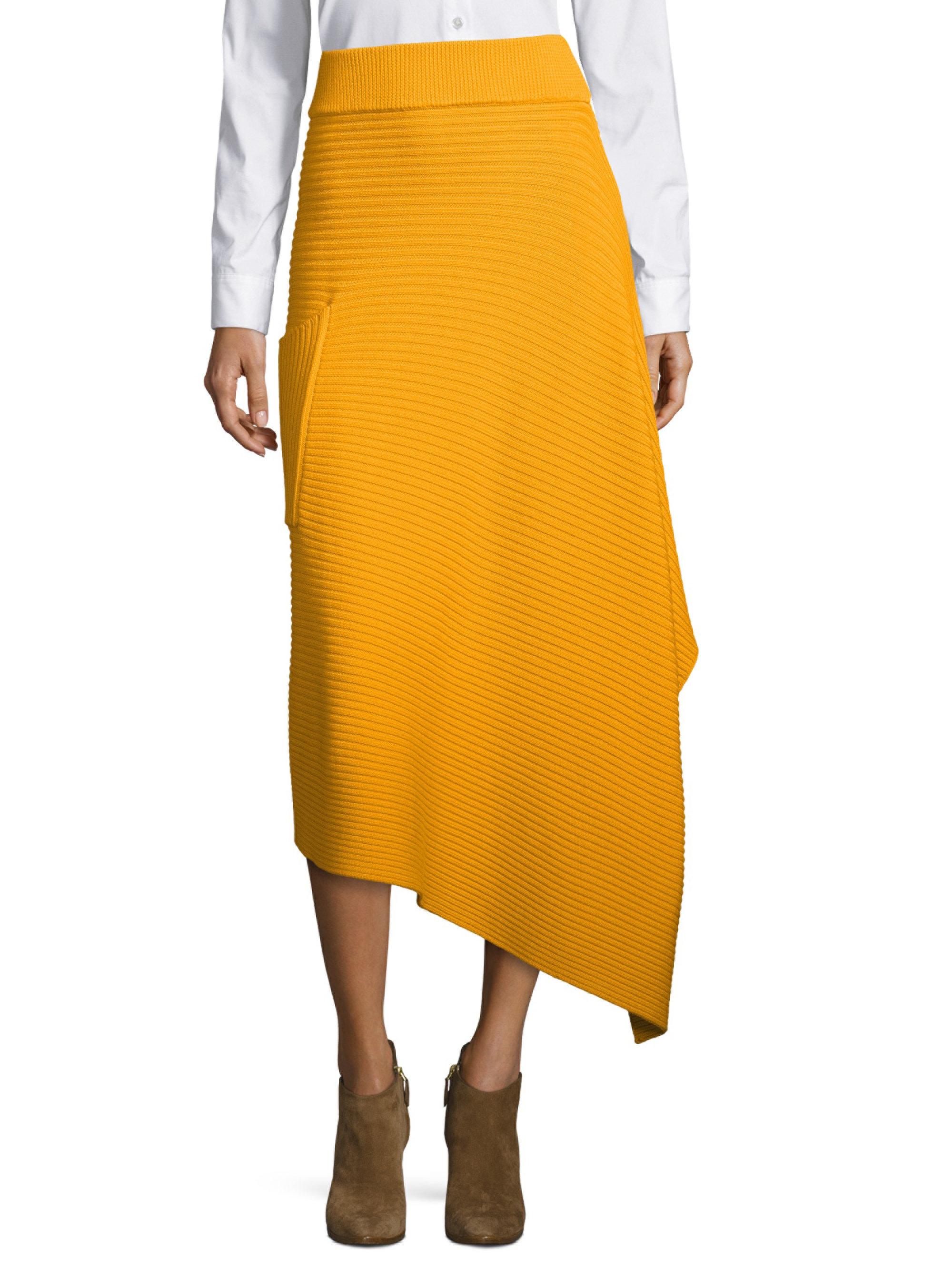 Lyst - Tibi Ribbed Wool Wrap Skirt