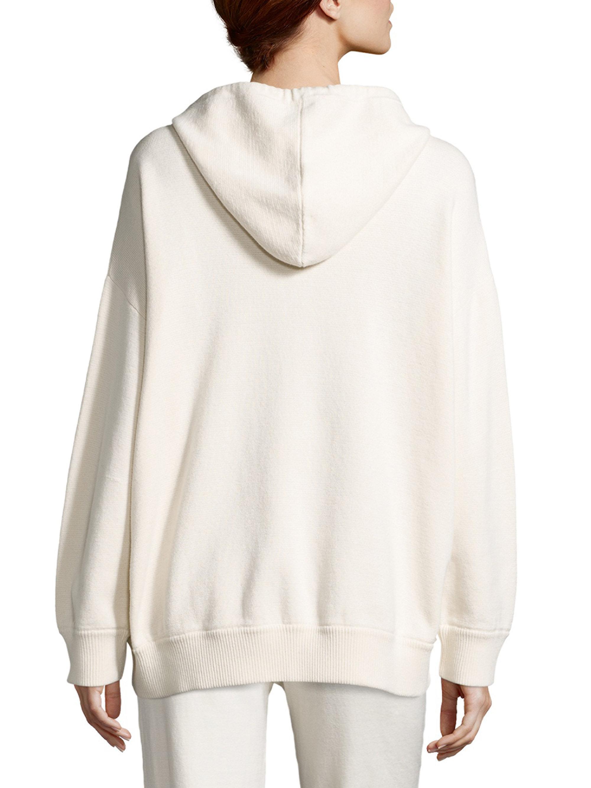 Vince Oversized Cotton Hoodie in Cream (Natural) - Lyst