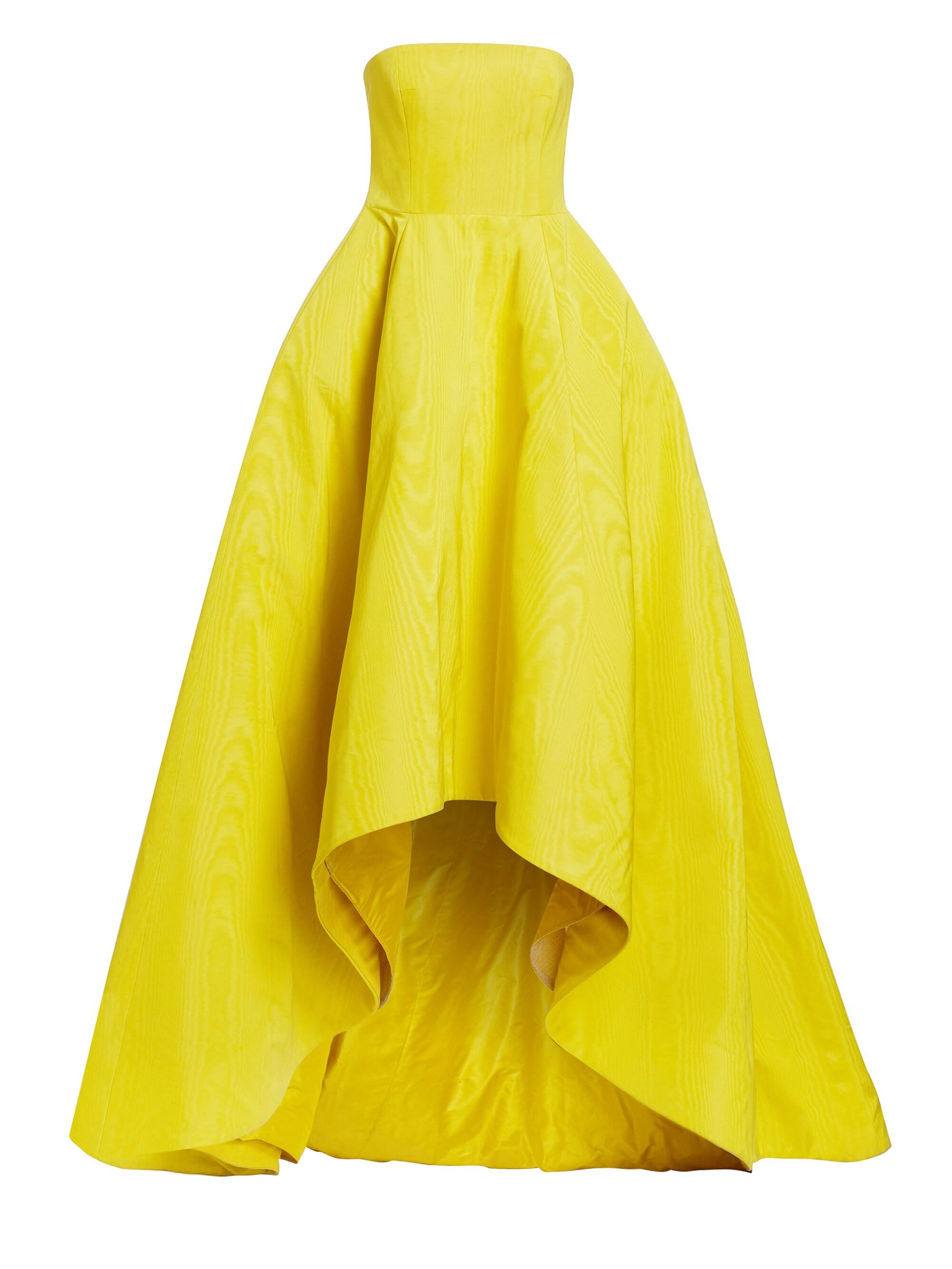 oscar de la renta high low gown