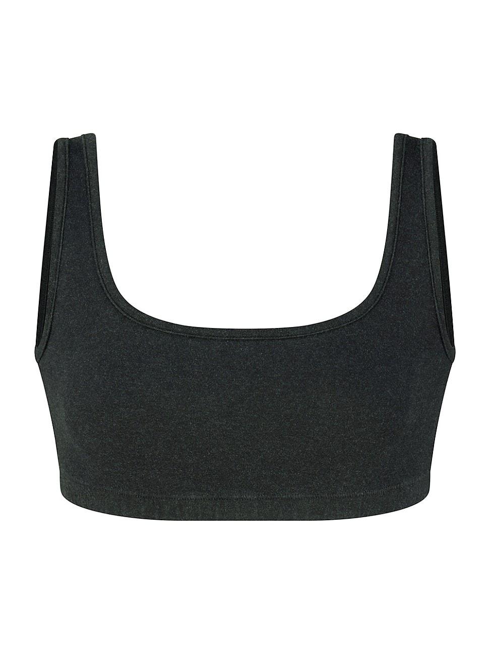 Skims Outdoor Scoopneck Bra in Black | Lyst