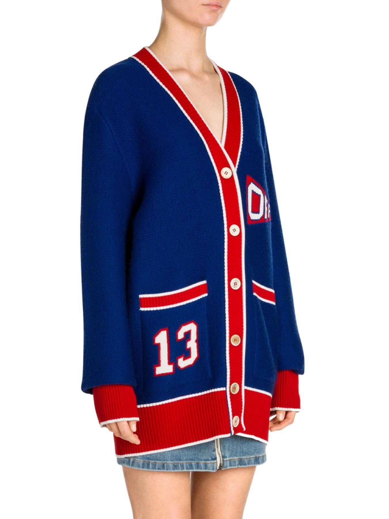 off white flag cardigan