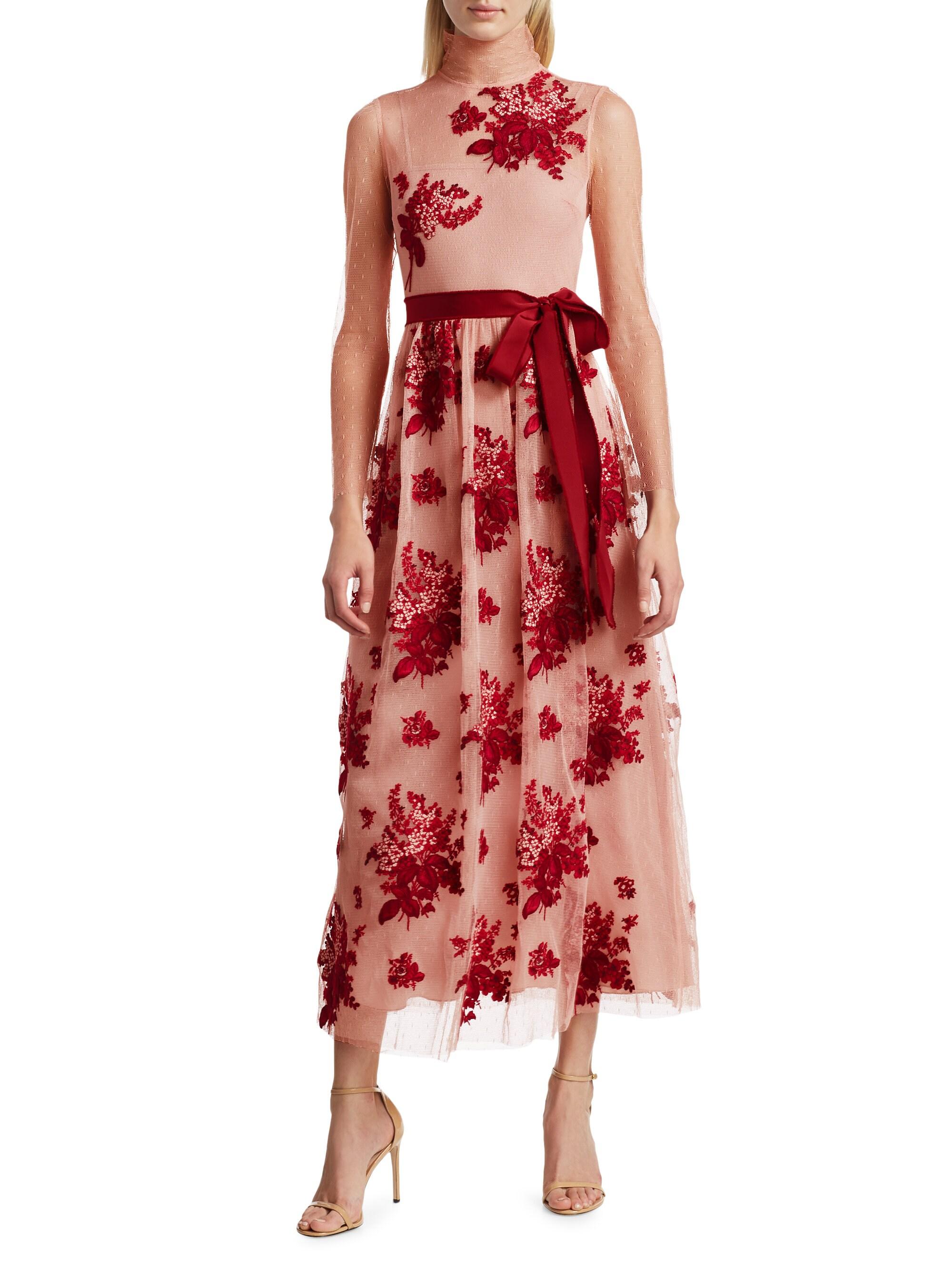 RED Valentino Embroidered Tulle Gown - Lyst
