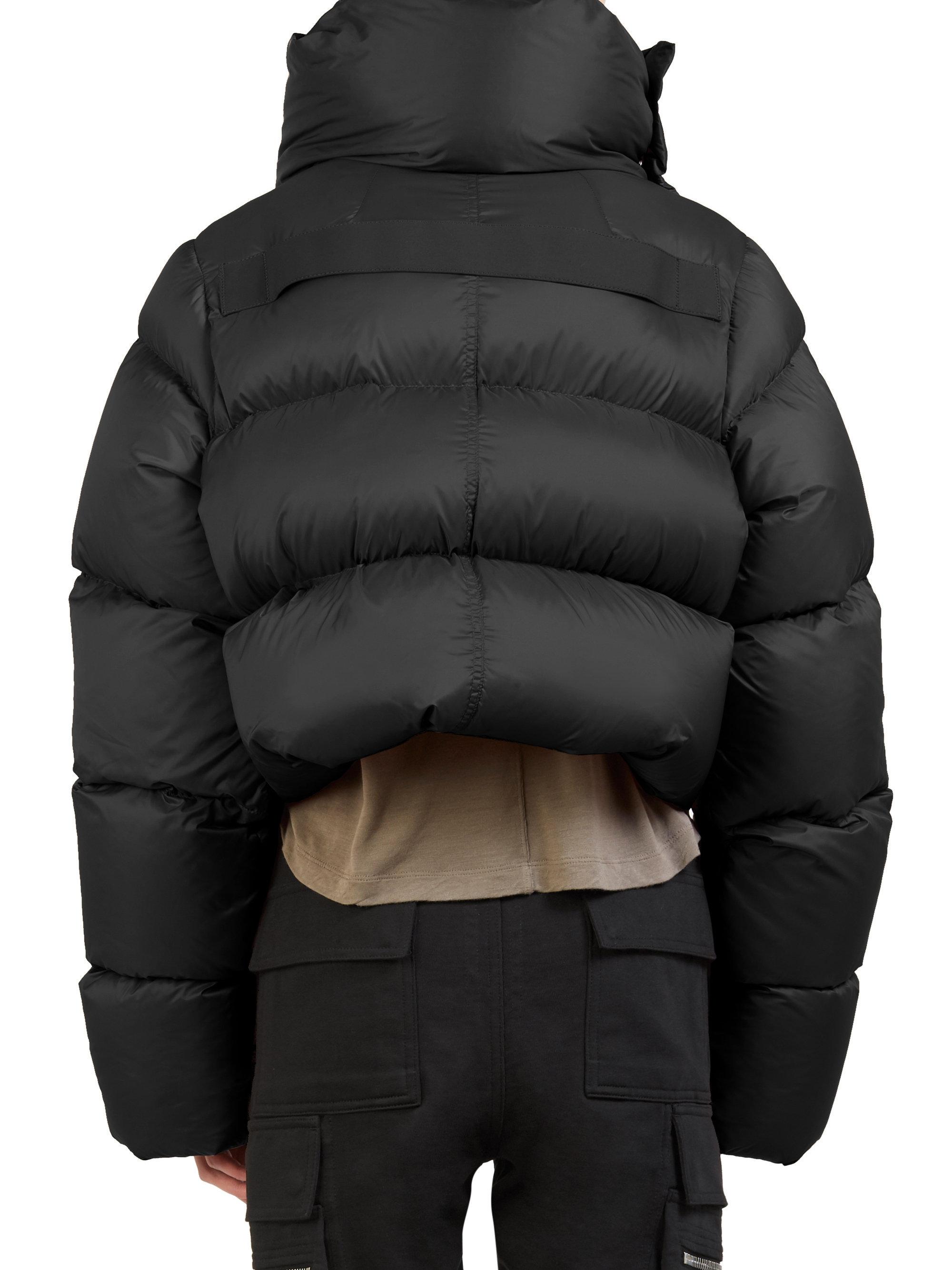 Rick Owens Funnel-neck Cropped Puffer Jacket in Black | Lyst