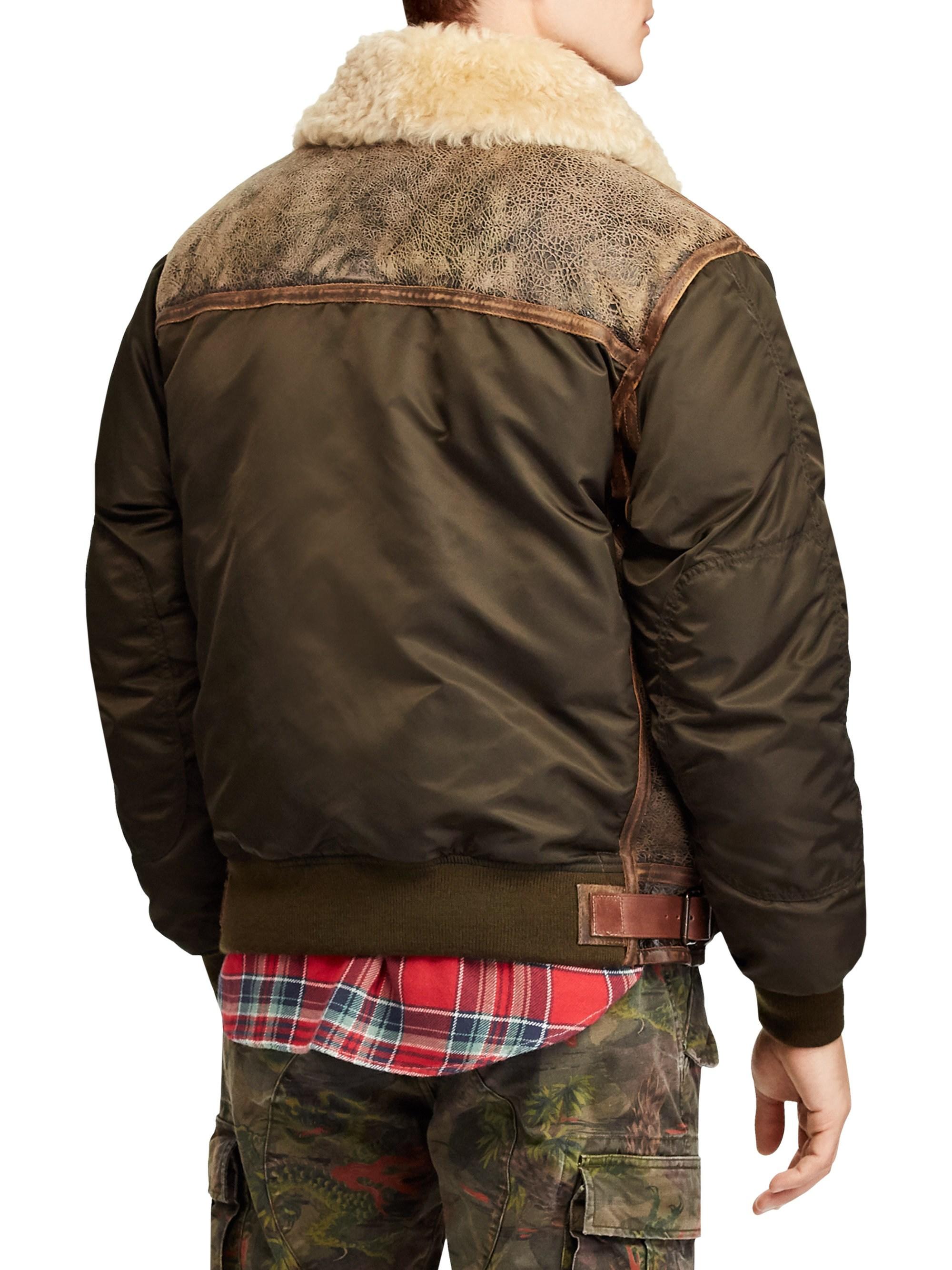 faux shearling flight jacket