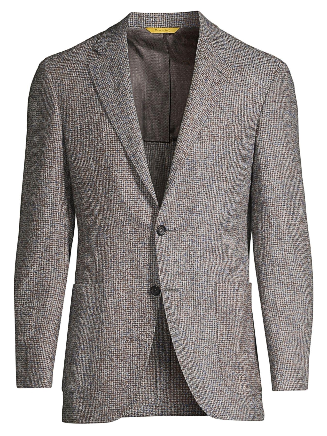 Canali Textured Alpaca Wool-blend Sports Jacket in Grey (Gray) for Men ...