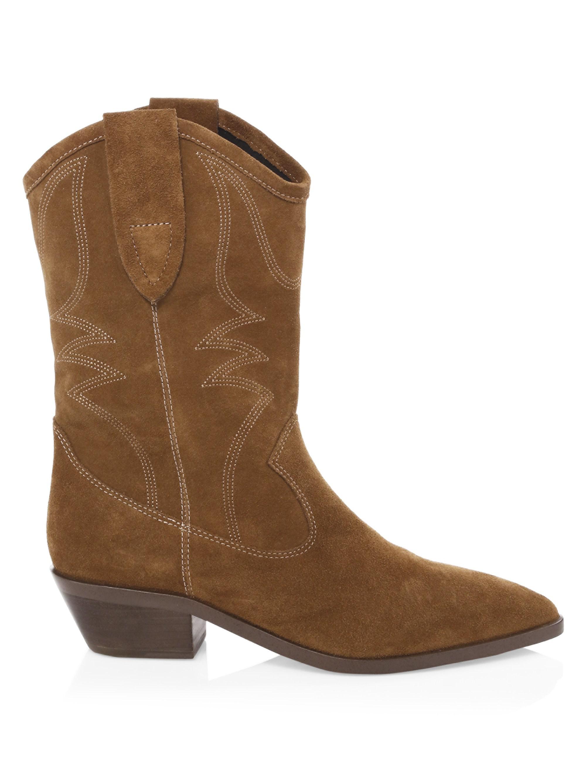 Rebecca Minkoff Kaiegan Suede Cowboy Boots in Brown | Lyst