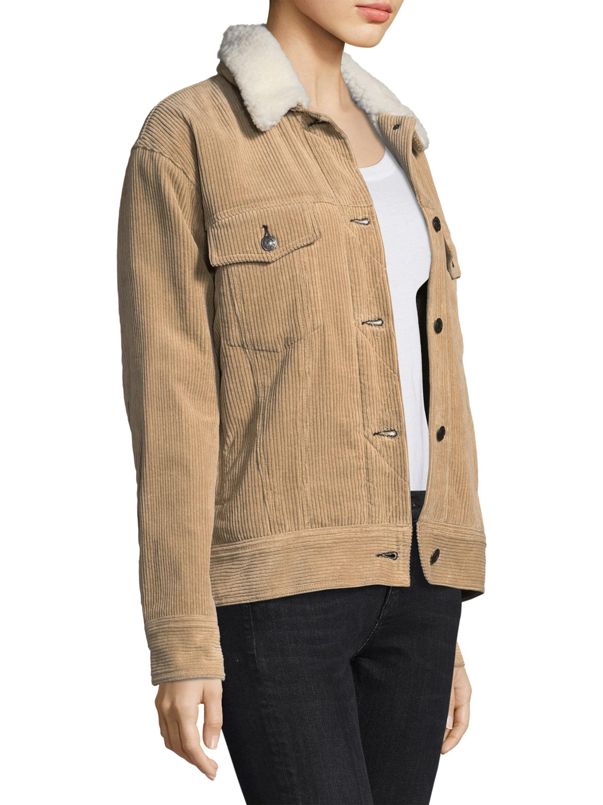 Shearling Collar Trucker Jacket 