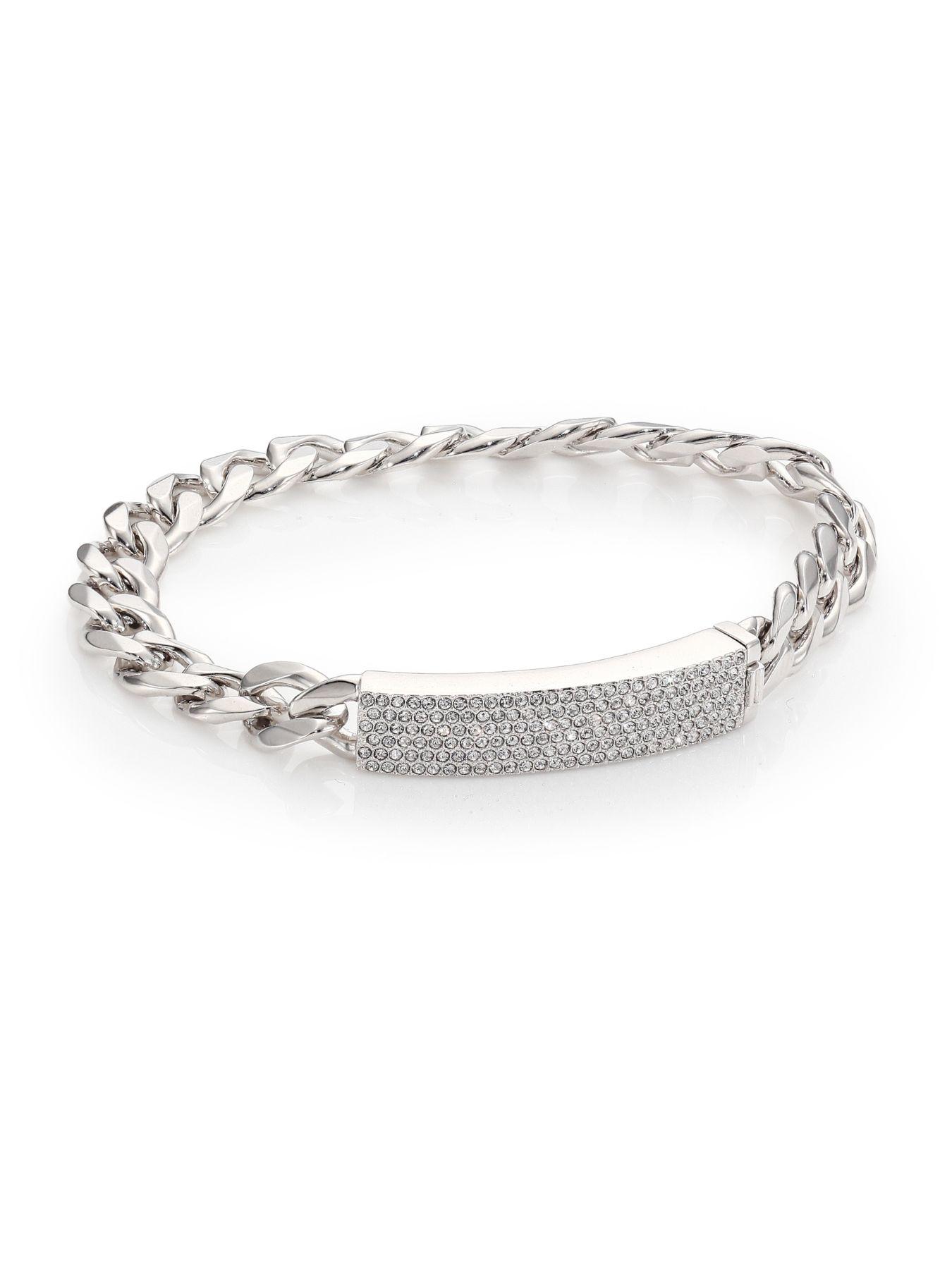 Adriana Orsini Rhodium-plated & Crystal Pavé Curb Link Bracelet in ...