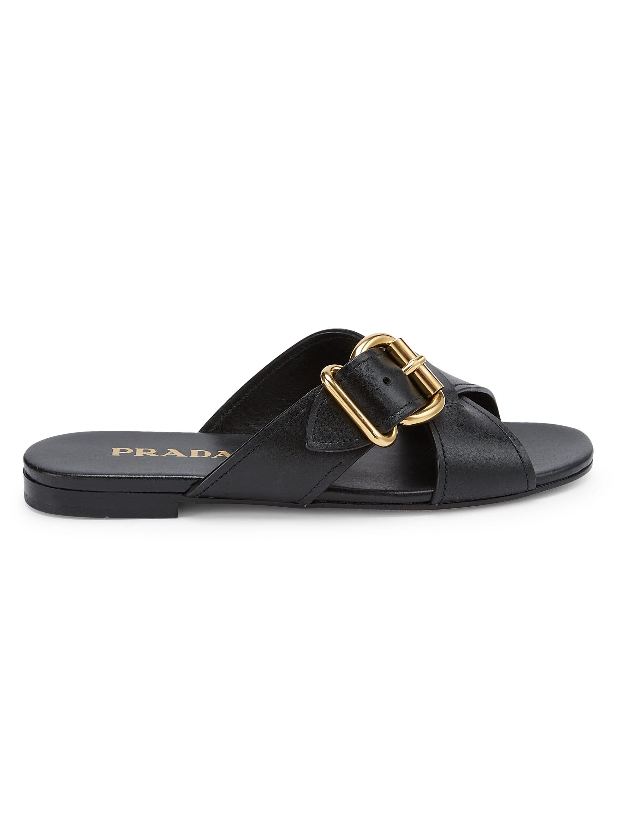 prada buckle sandals