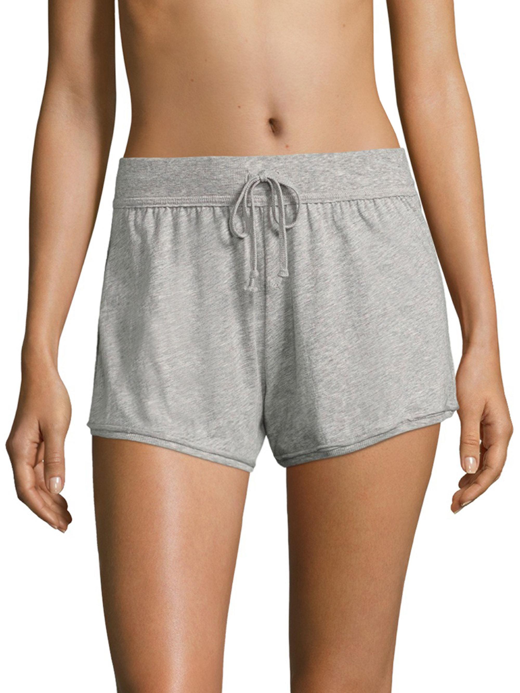 Lyst - Skin Cotton Crop Shorts in Gray