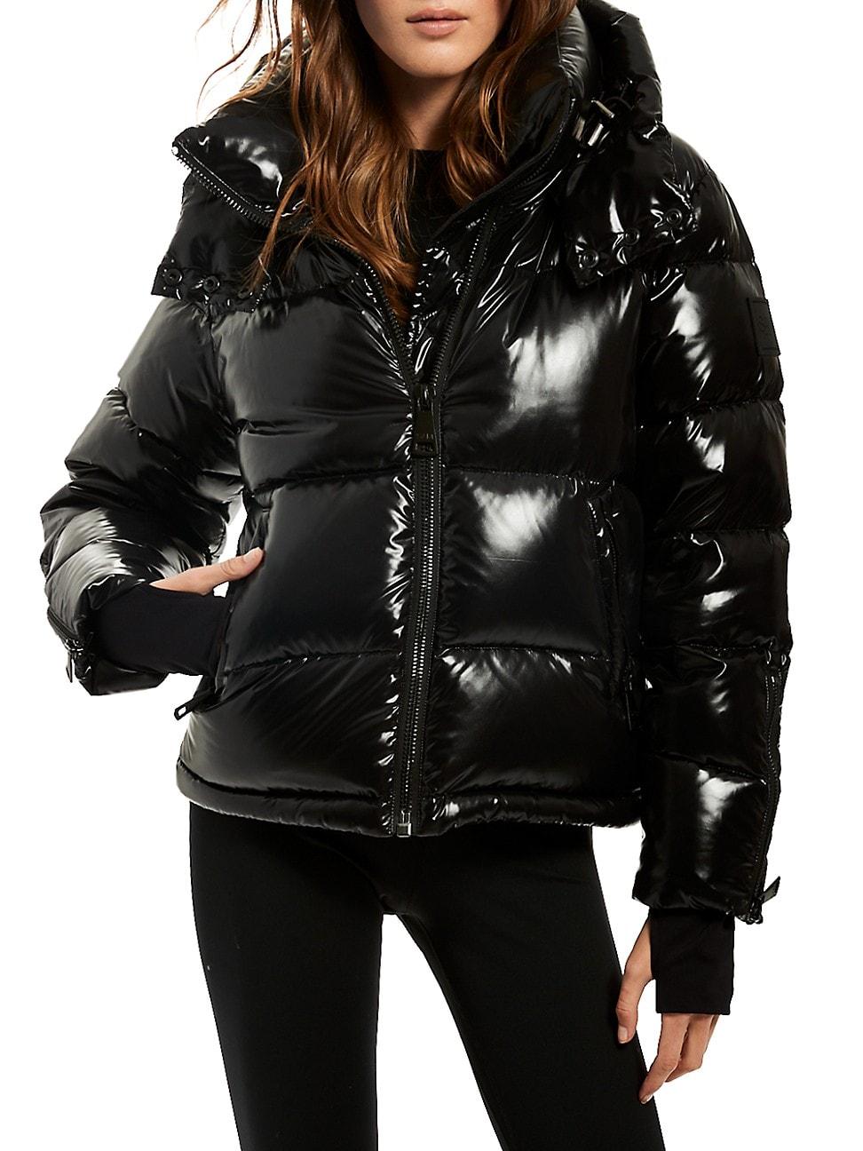 Sam. Remy Hooded Shell Down Puffer Jacket in Black | Lyst