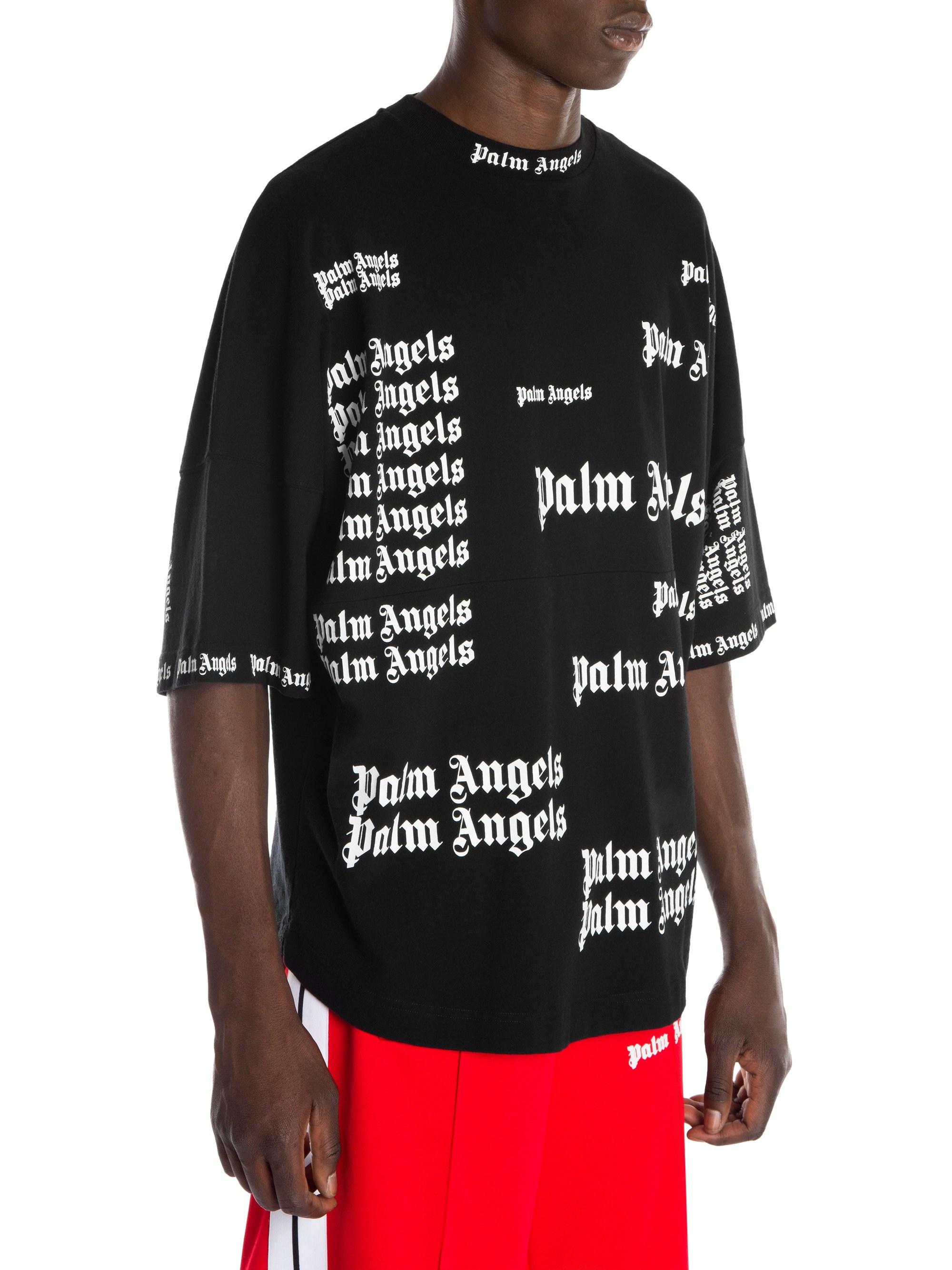palm angels all over logo t shirt